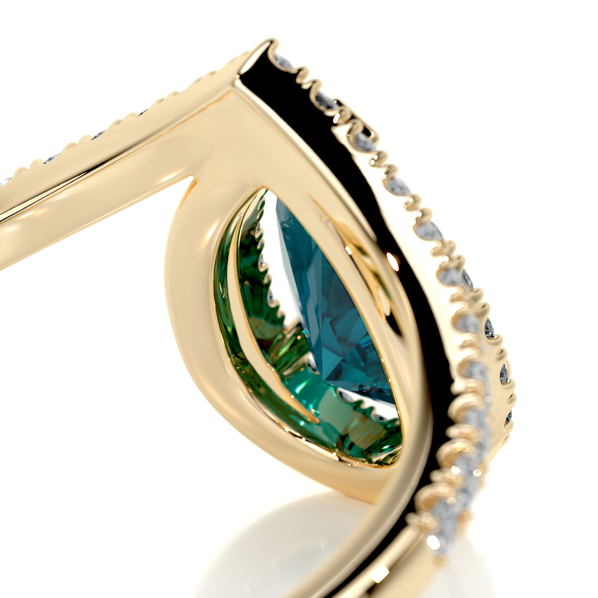 Miranda Diamond Engagement Ring -18K Yellow Gold