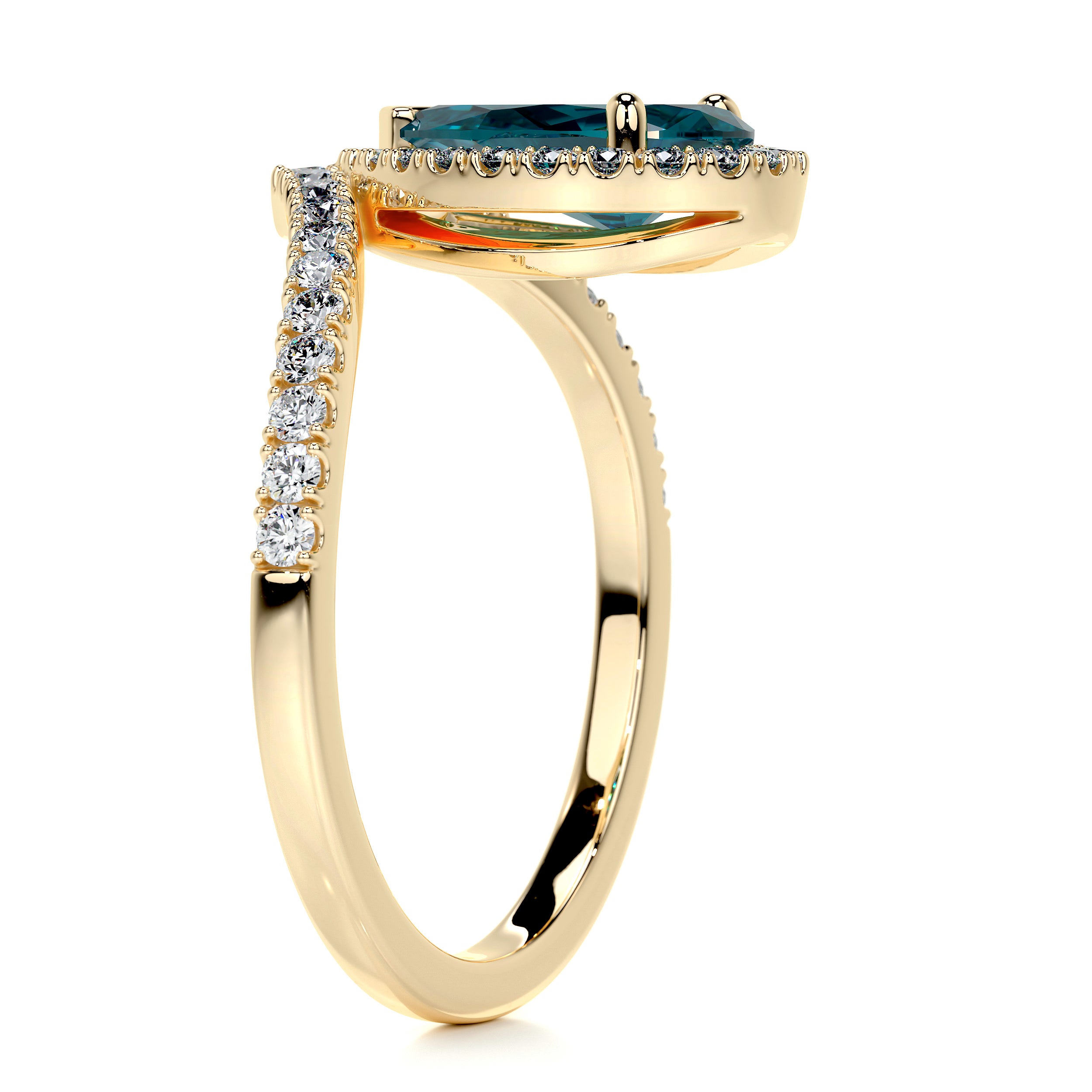 Miranda Diamond Engagement Ring -18K Yellow Gold