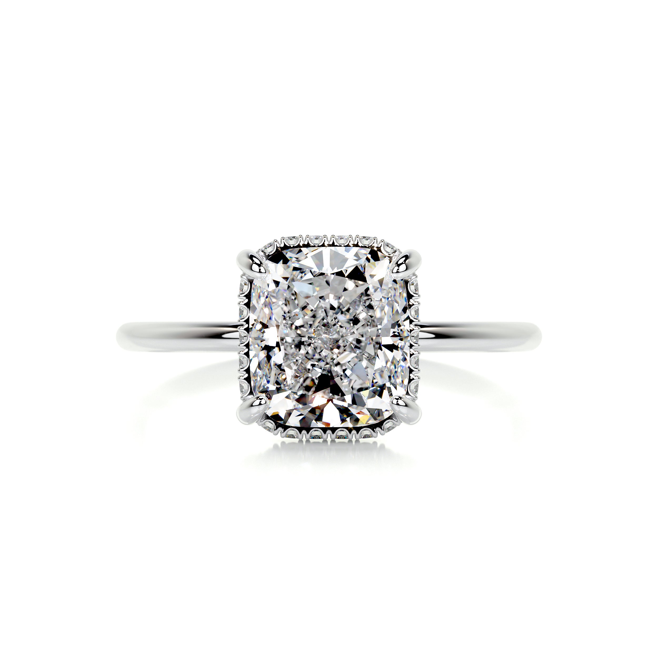 Priscilla Diamond Engagement Ring -14K White Gold