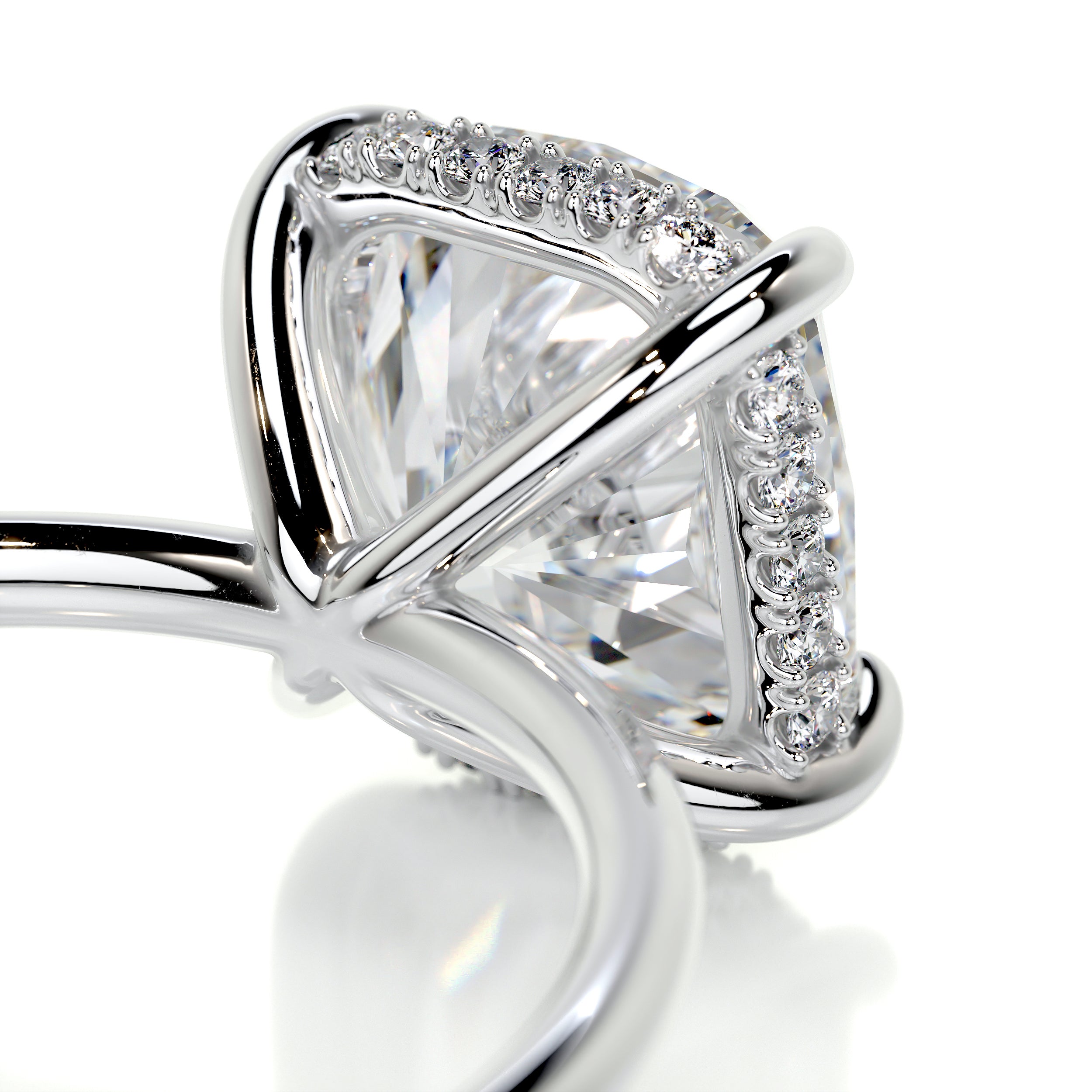 Priscilla Diamond Engagement Ring -18K White Gold