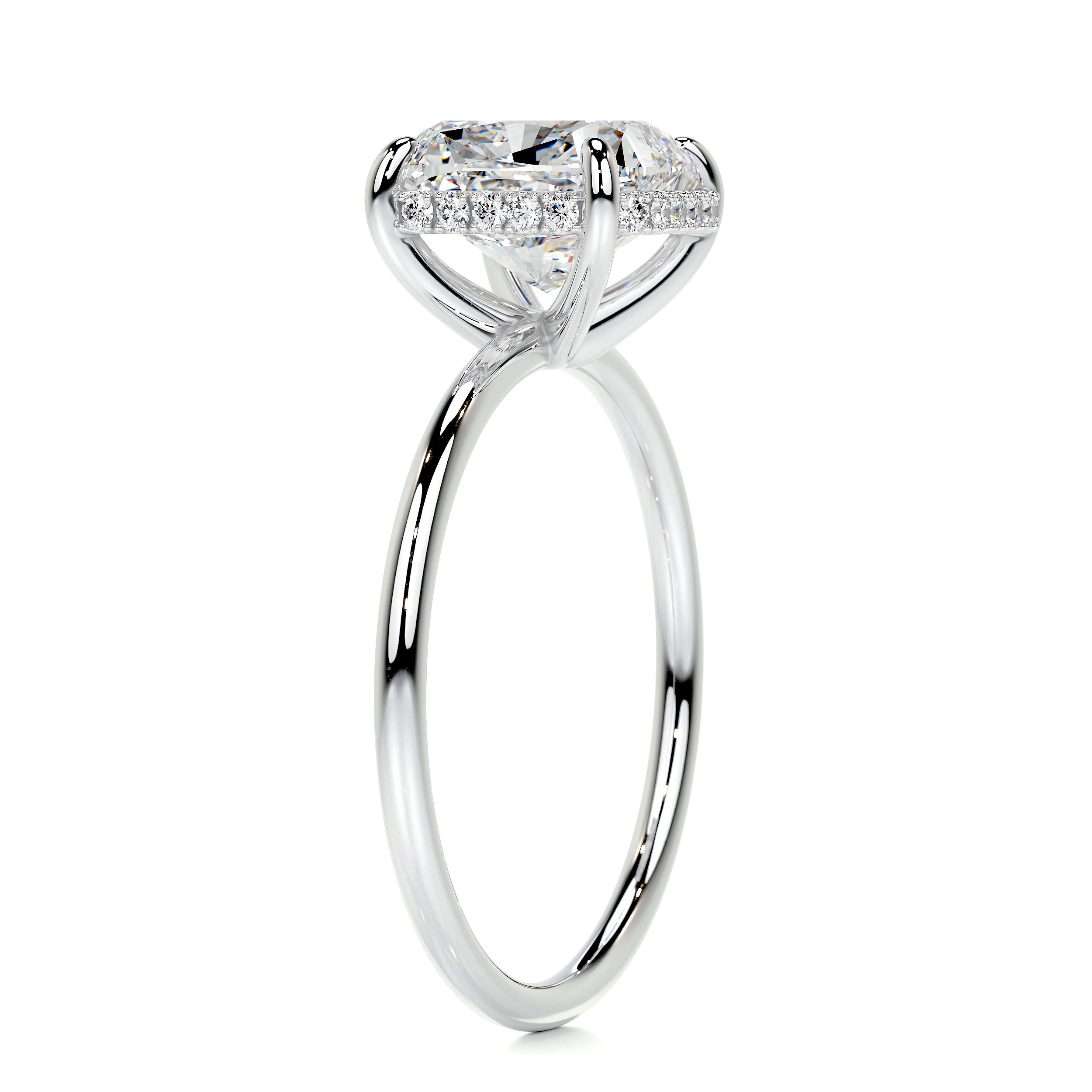 Priscilla Diamond Engagement Ring -18K White Gold