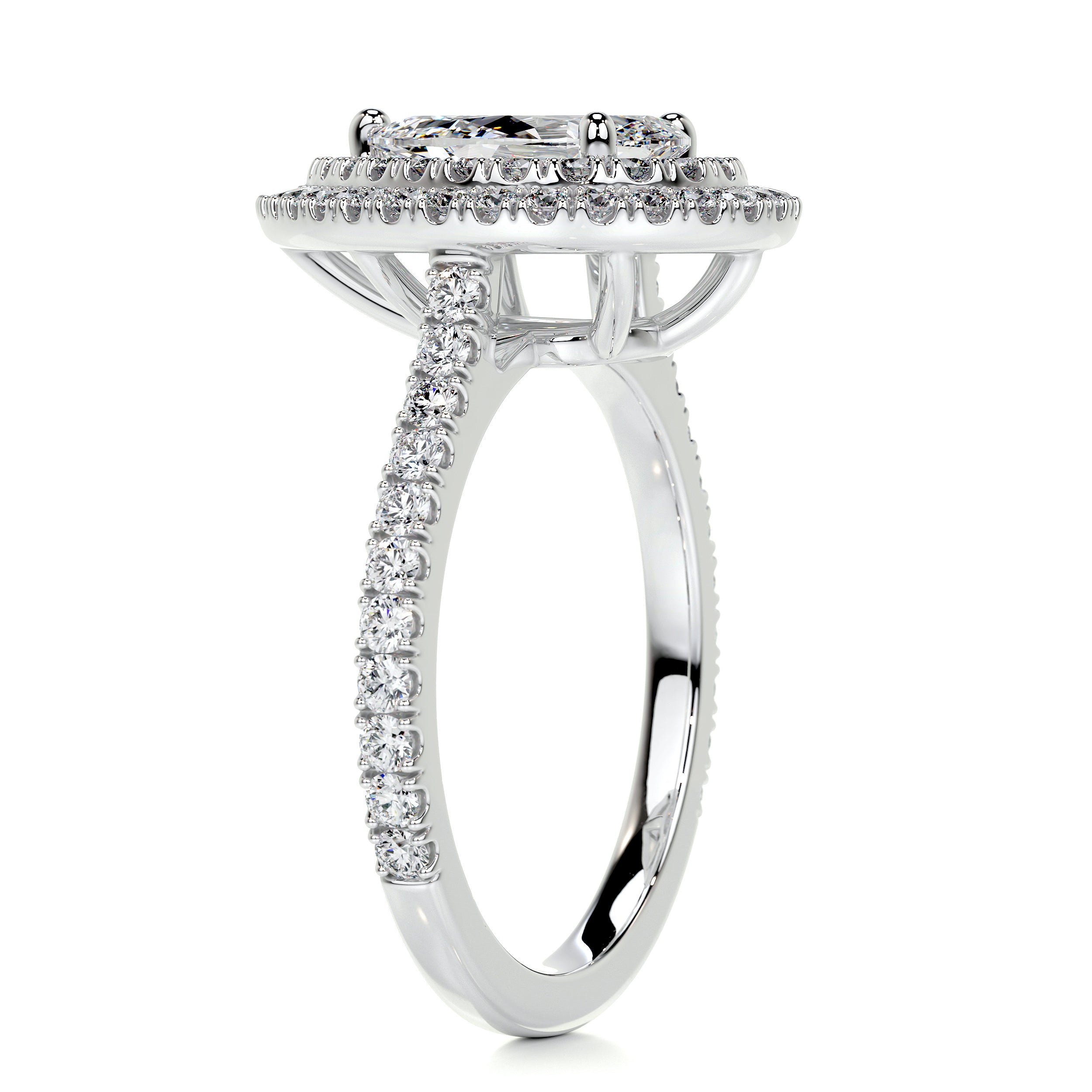 Gloria Diamond Engagement Ring -14K White Gold