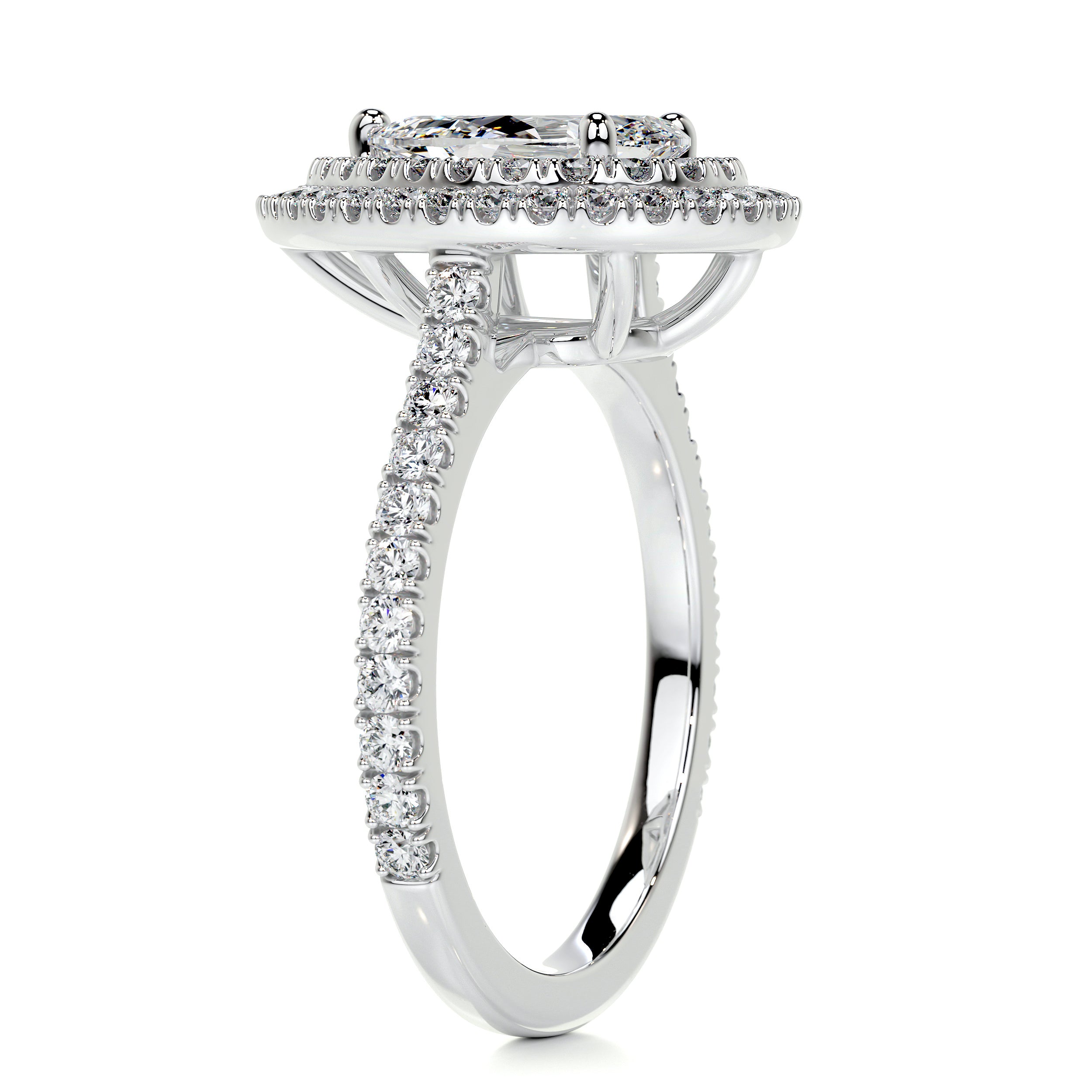 Gloria Diamond Engagement Ring -18K White Gold