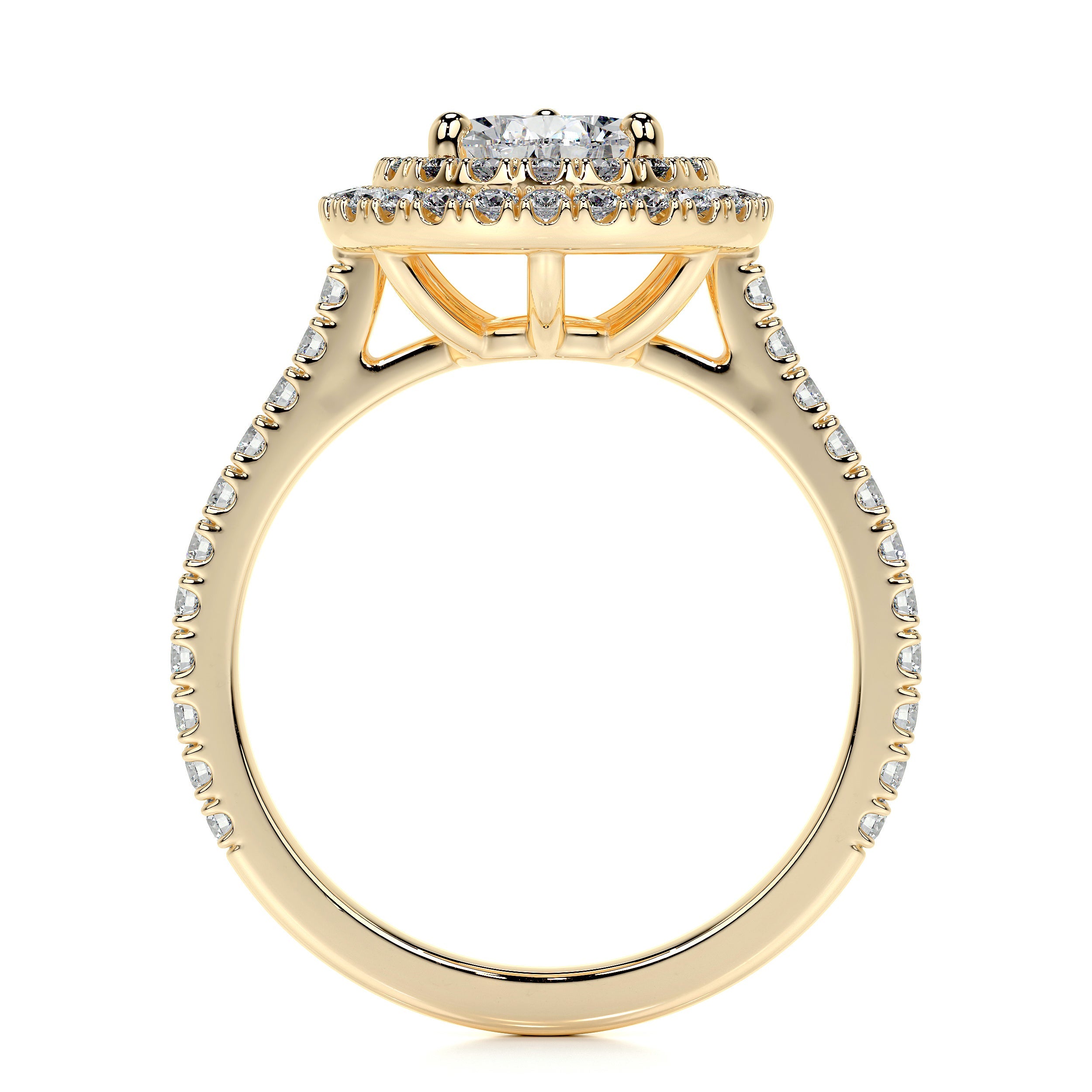 Gloria Lab Grown Diamond Ring   (1.65 Carat) -18K Yellow Gold