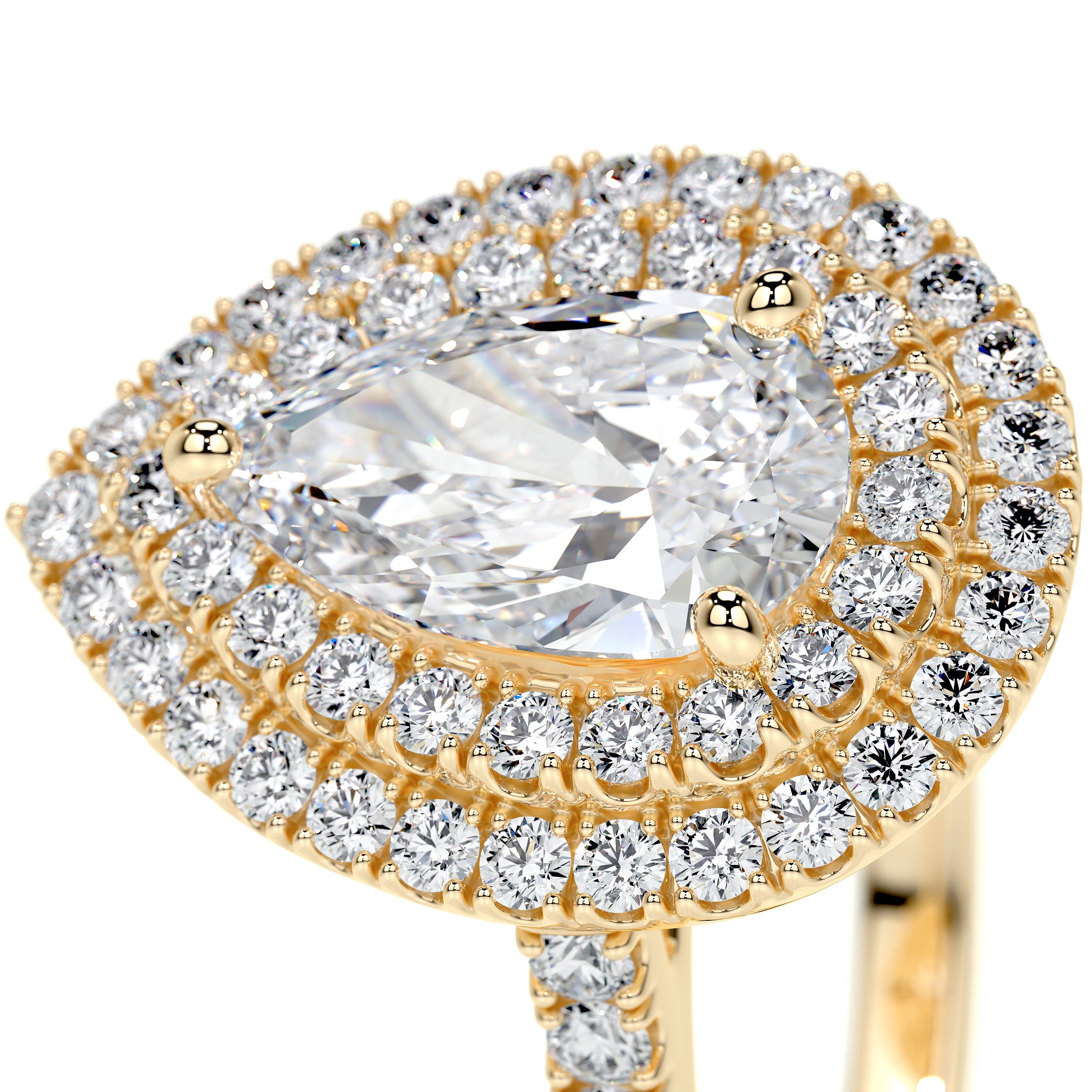 Gloria Lab Grown Diamond Ring   (1.65 Carat) -18K Yellow Gold