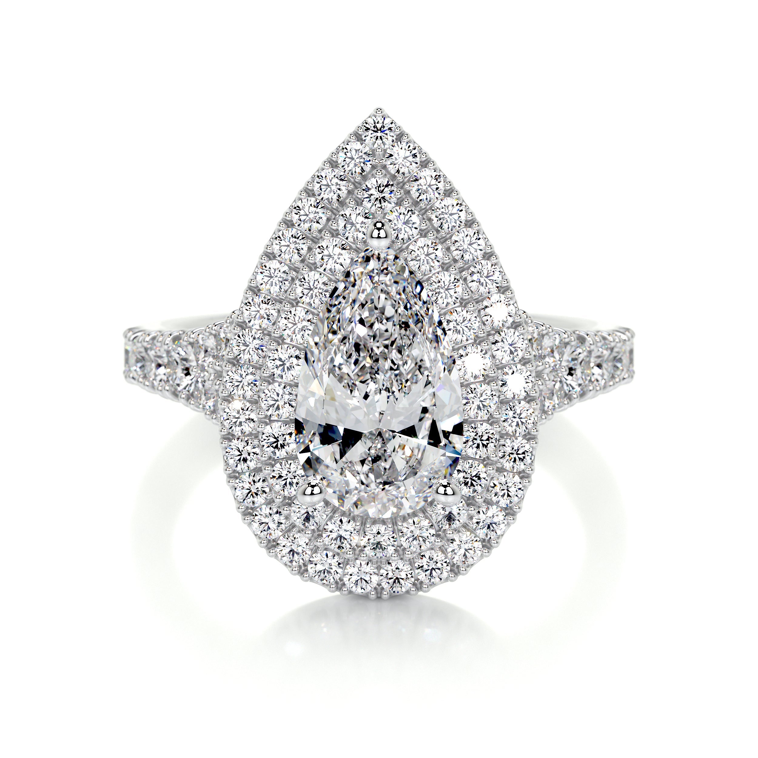 Melanie Lab Grown Diamond Ring   (1.75 Carat) -18K White Gold
