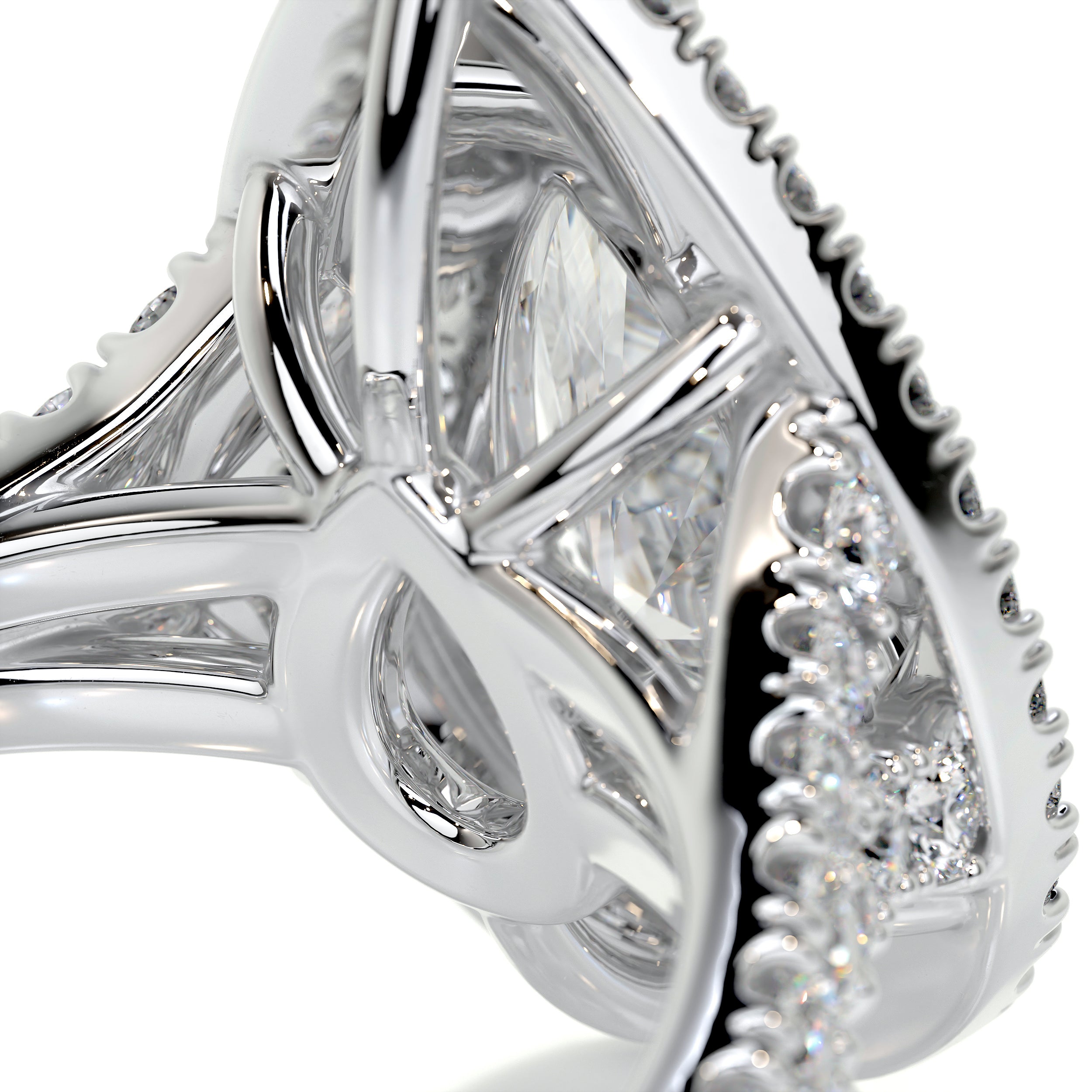Melanie Diamond Engagement Ring -18K White Gold