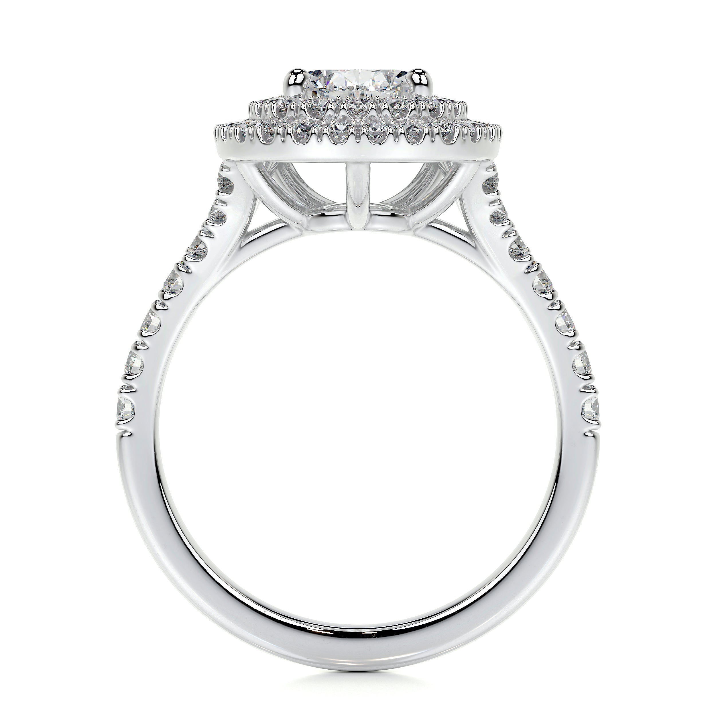 Melanie Lab Grown Diamond Ring   (1.75 Carat) -18K White Gold
