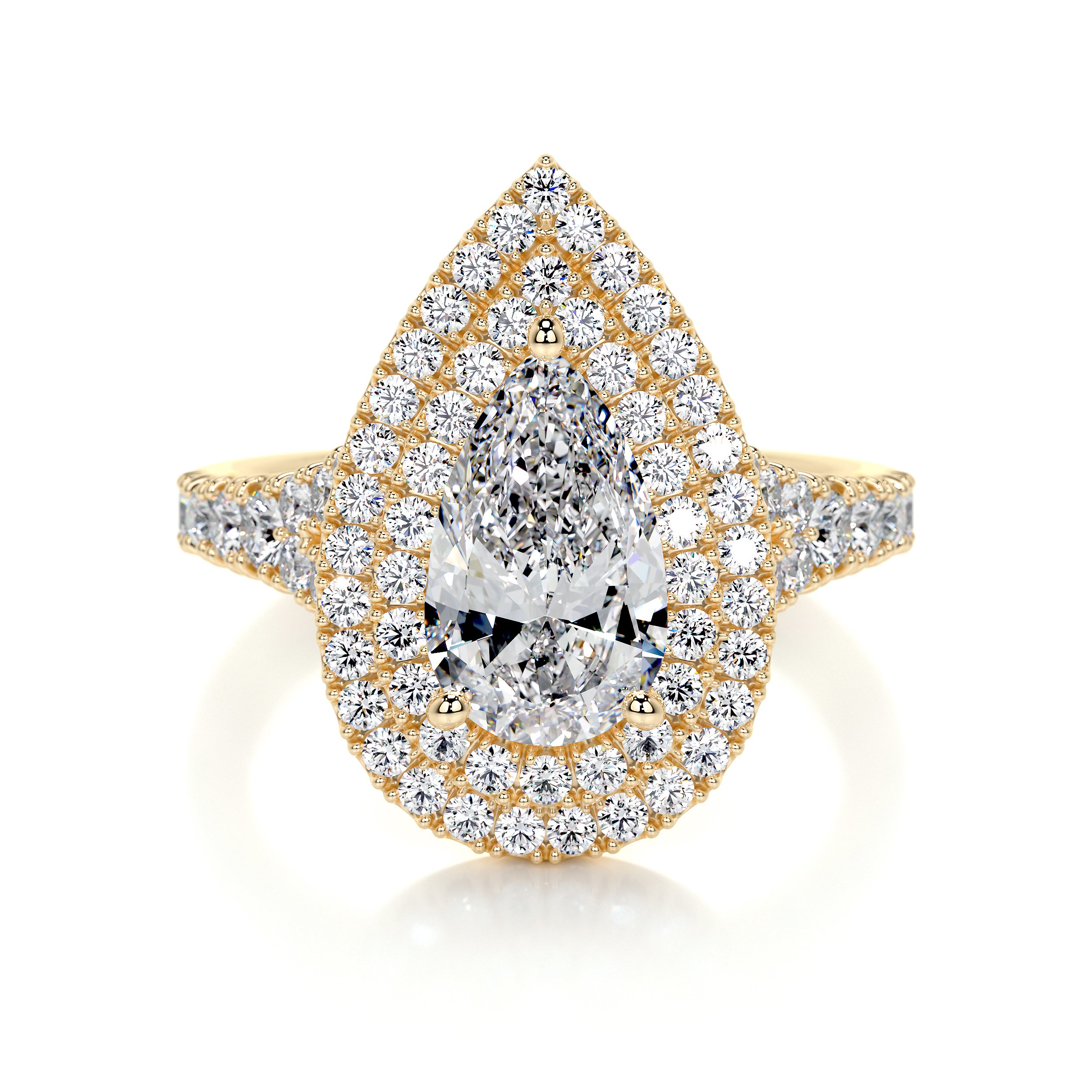 Melanie Lab Grown Diamond Ring   (1.75 Carat) -18K Yellow Gold
