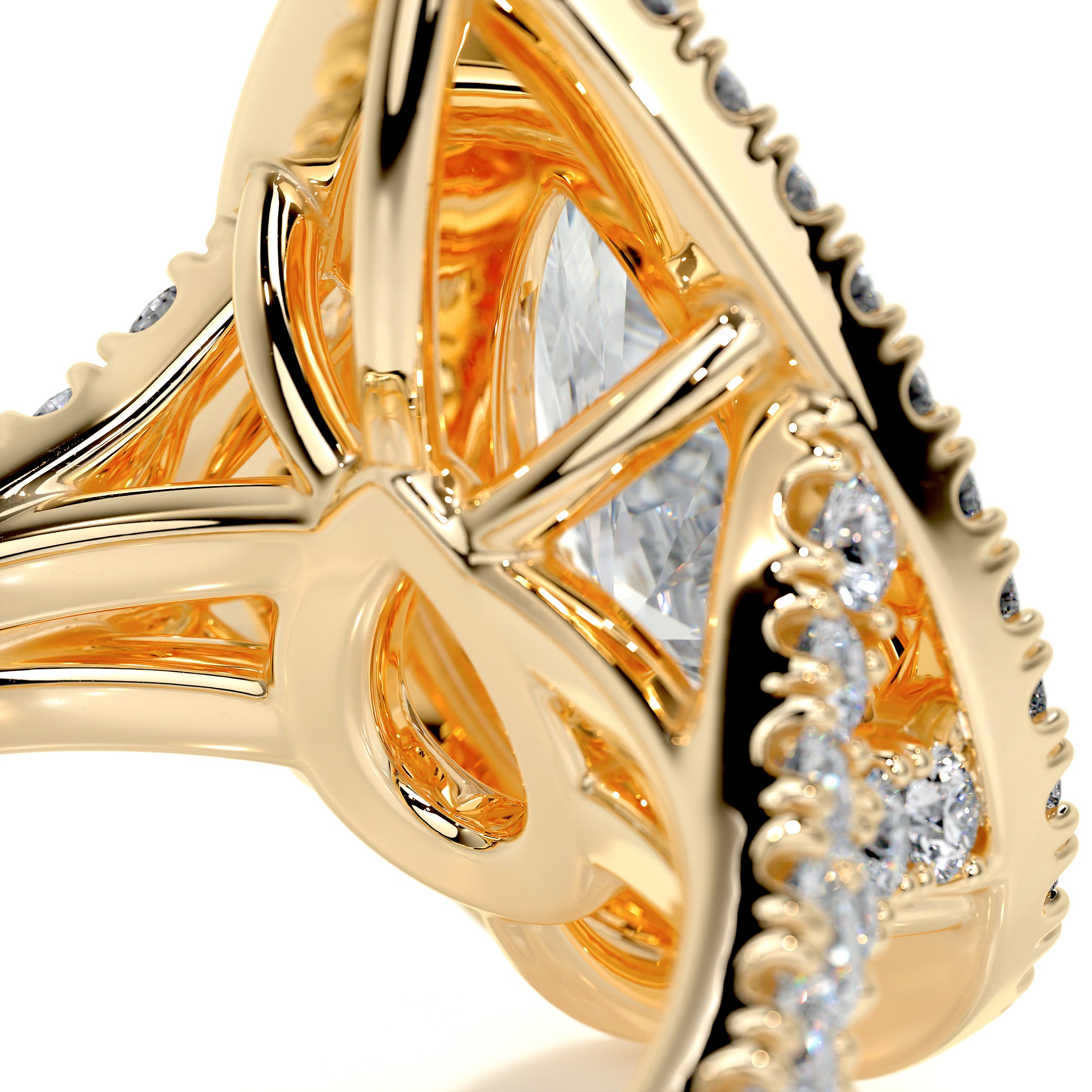Melanie Diamond Engagement Ring -18K Yellow Gold