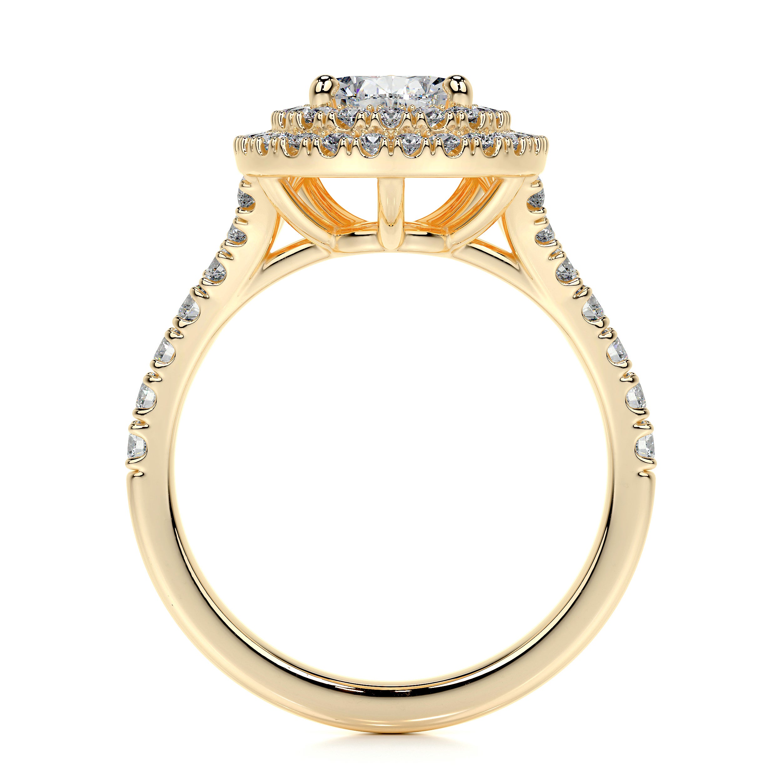 Melanie Lab Grown Diamond Ring   (1.75 Carat) -18K Yellow Gold