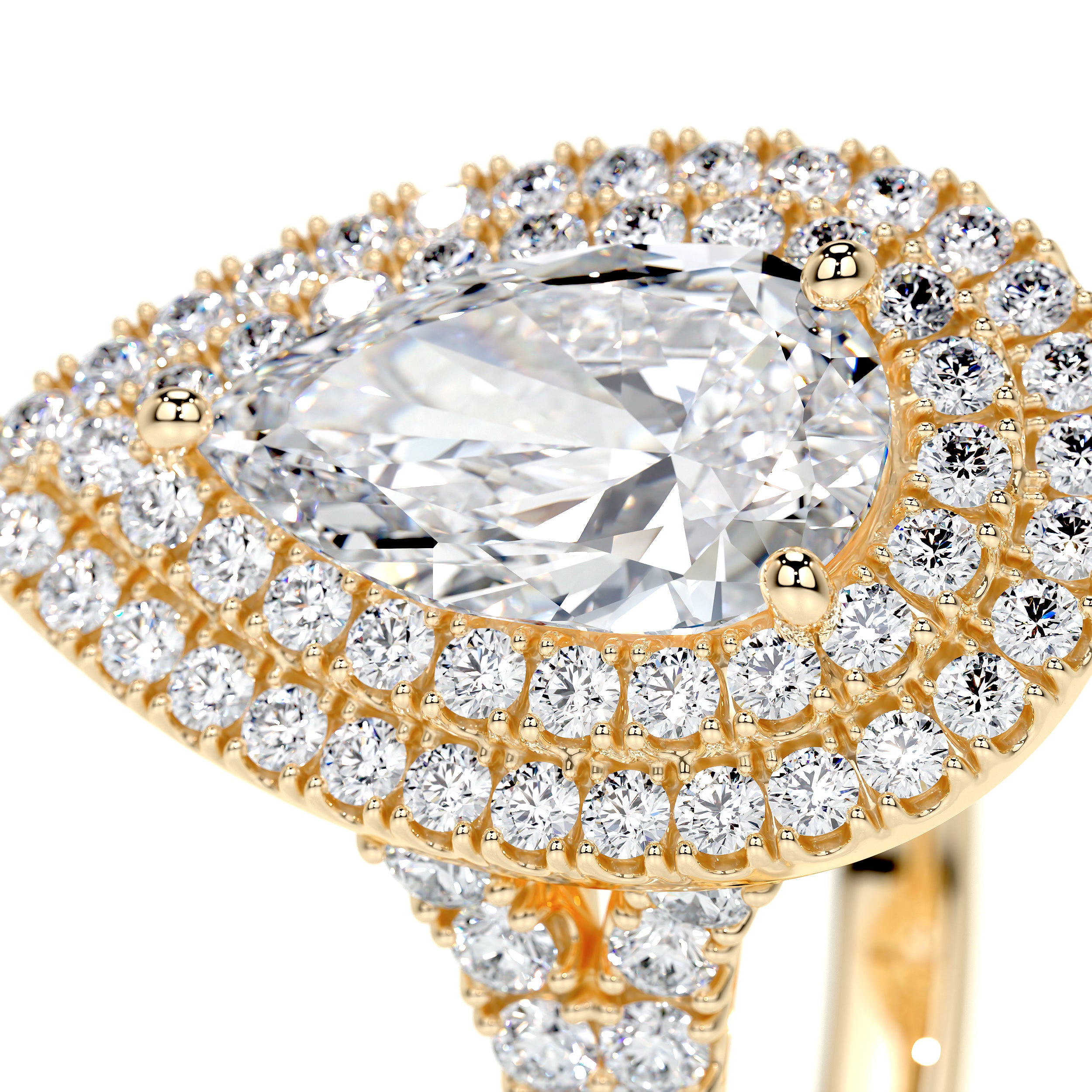Melanie Lab Grown Diamond Ring   (1.75 Carat) -18K Yellow Gold