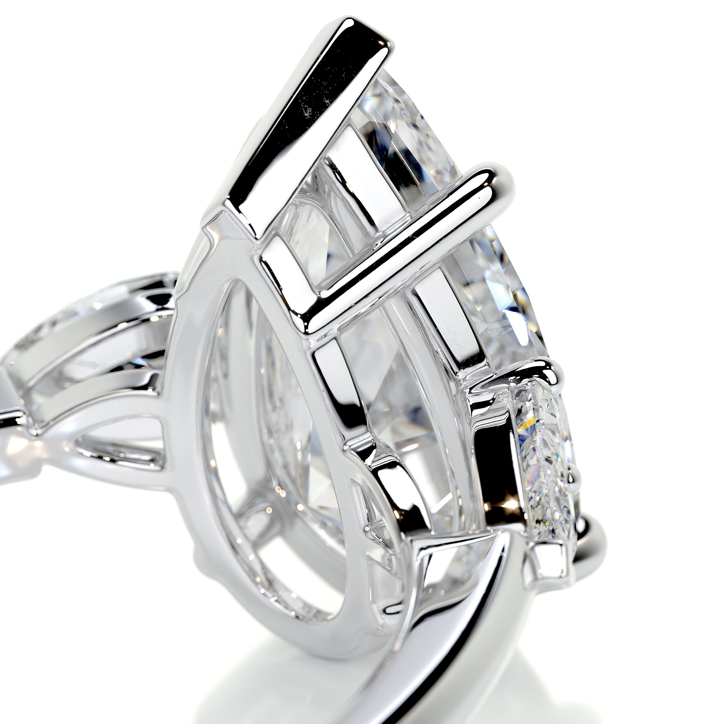 Kamala Diamond Engagement Ring -14K White Gold