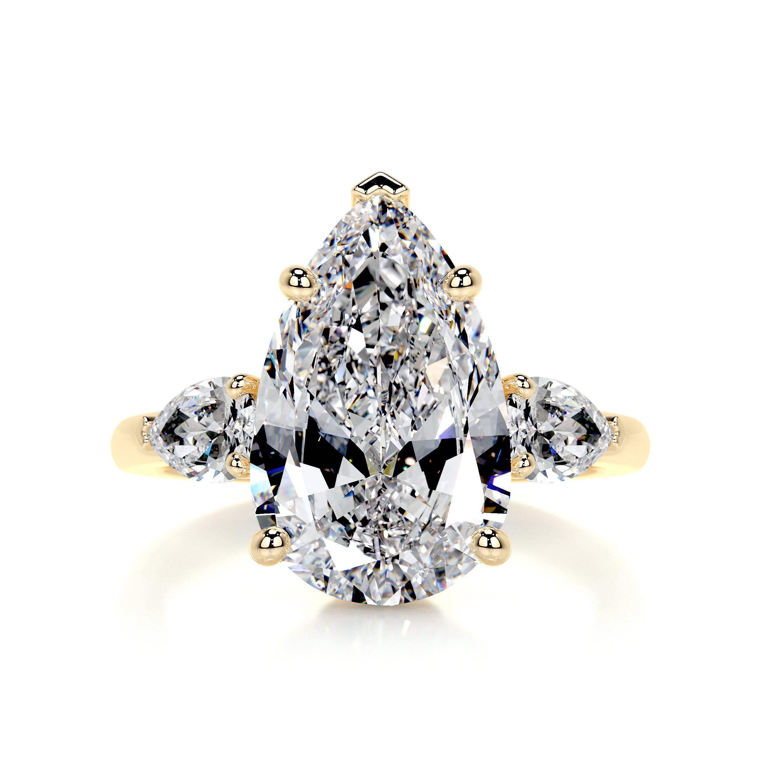 Kamala Diamond Engagement Ring -18K Yellow Gold