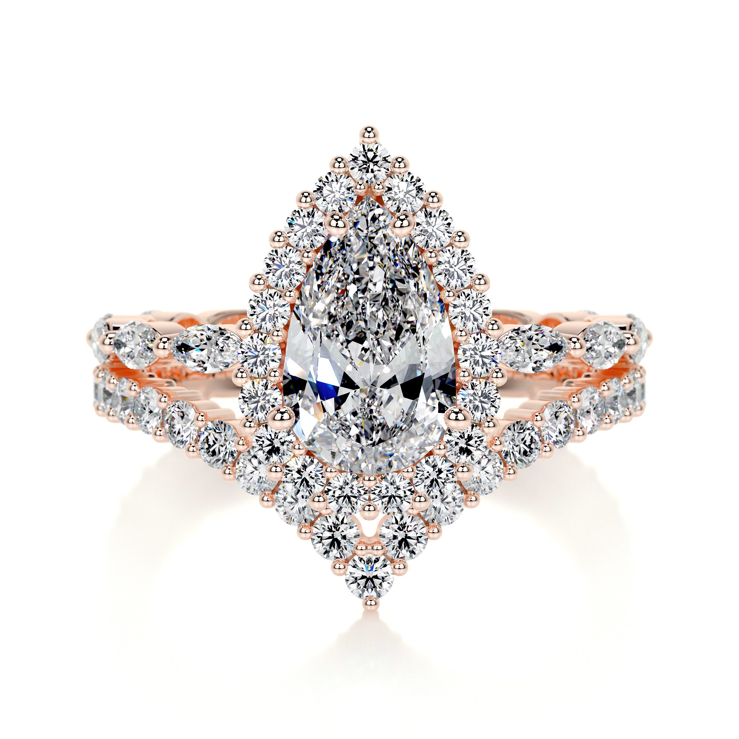 Dawn Lab Grown Diamond Bridal Set (2.7 Carat) -14K Rose Gold