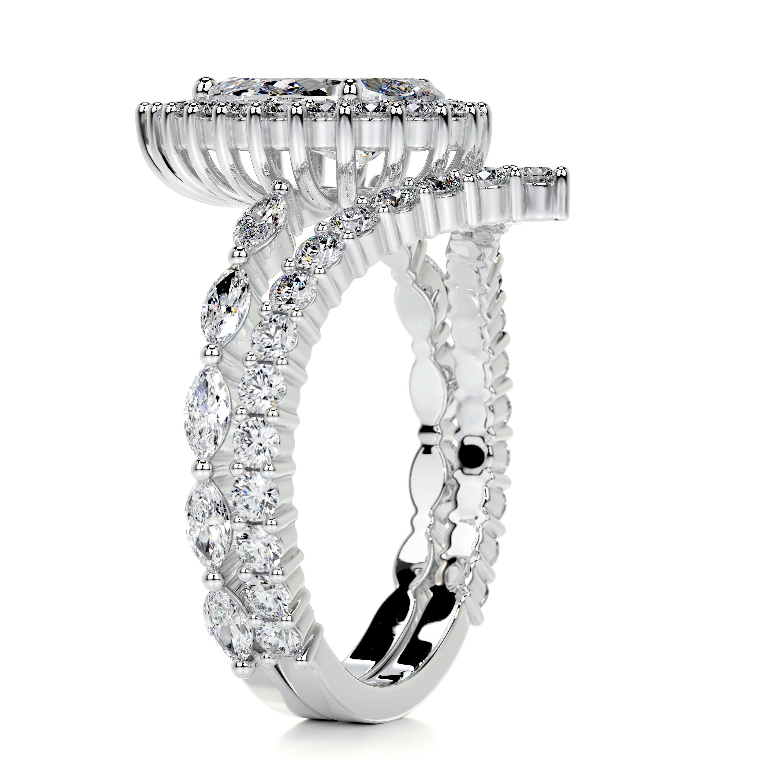 Dawn Diamond Bridal Set -14K White Gold