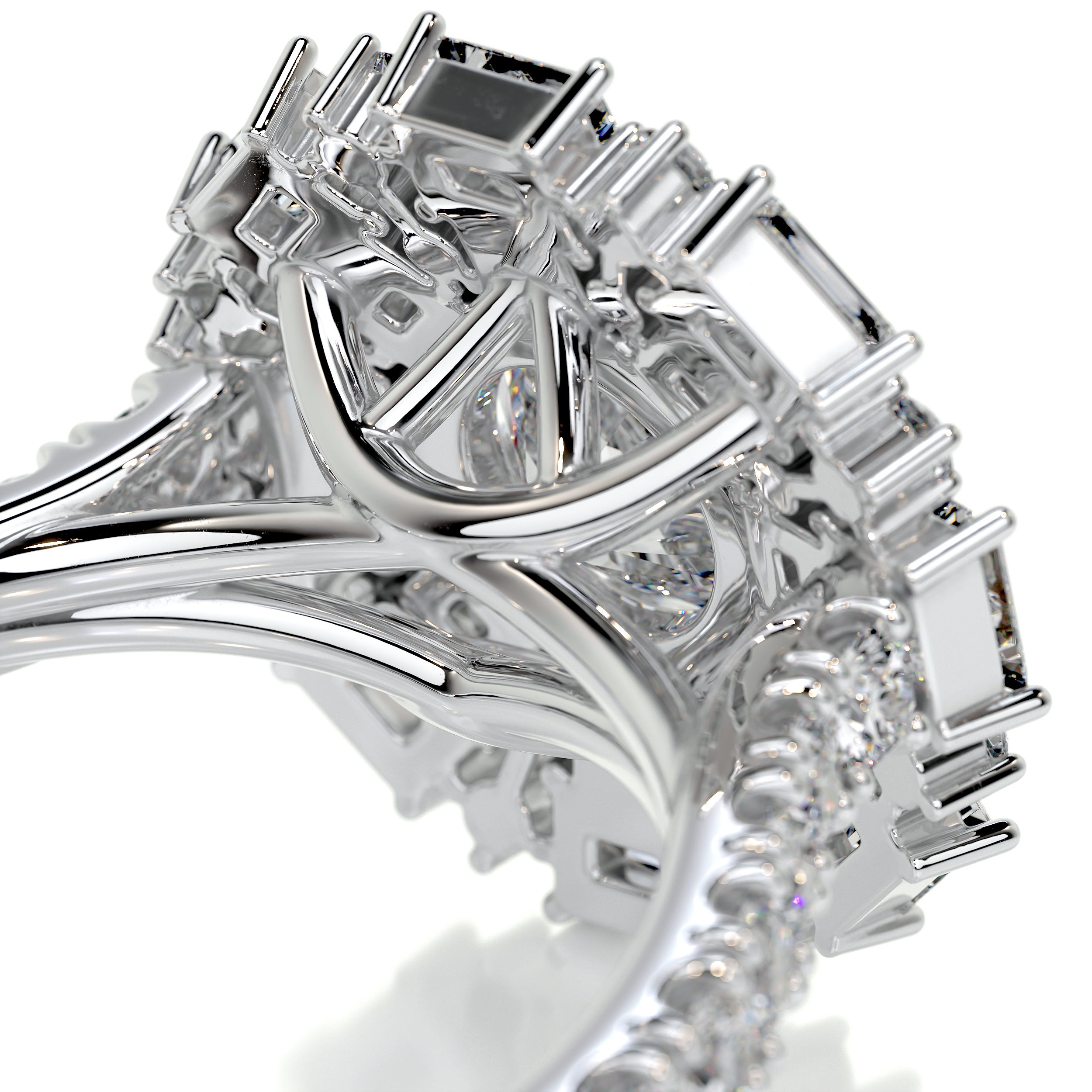 Snowflake Diamond Engagement Ring -Platinum