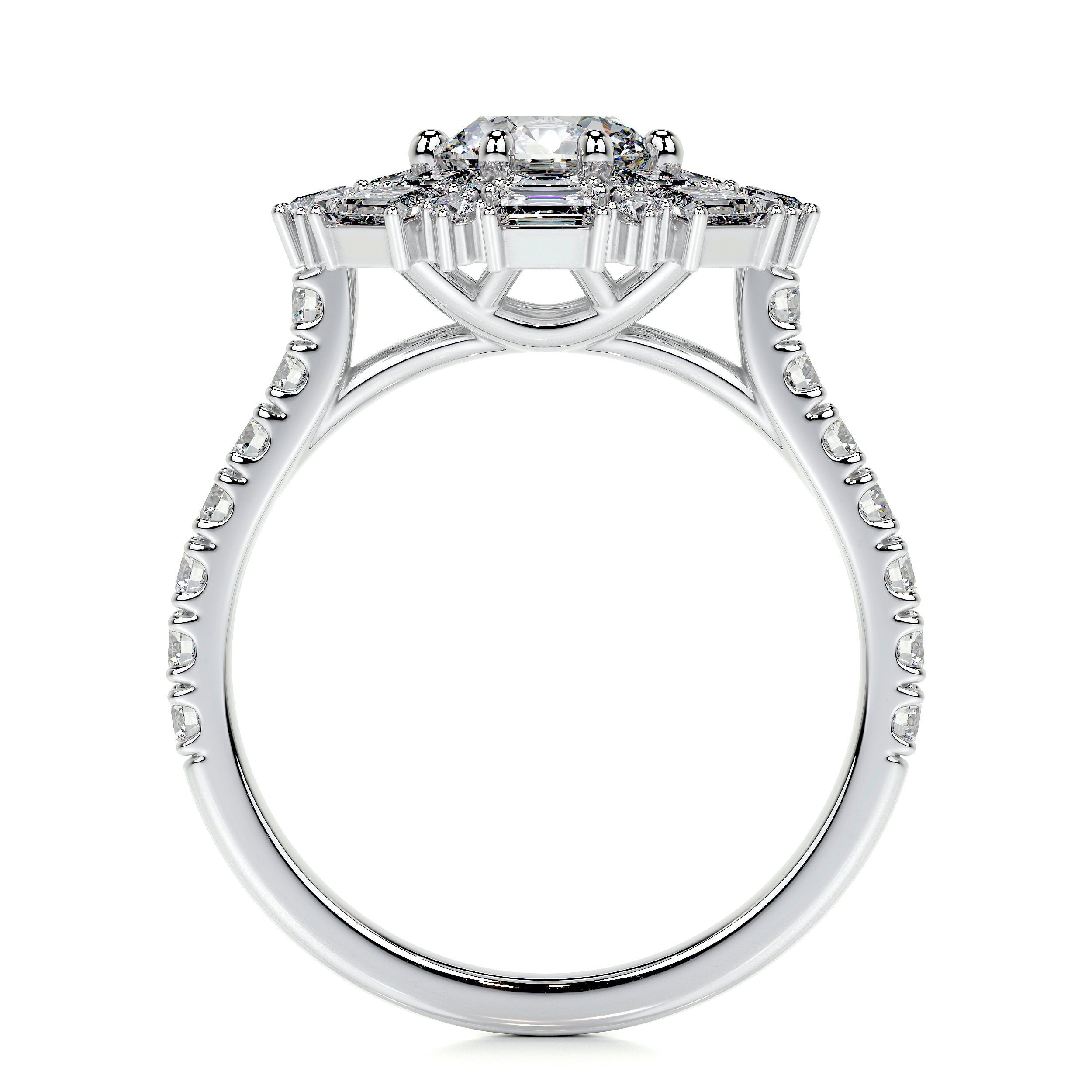 Snowflake Lab Grown Diamond Ring -Platinum