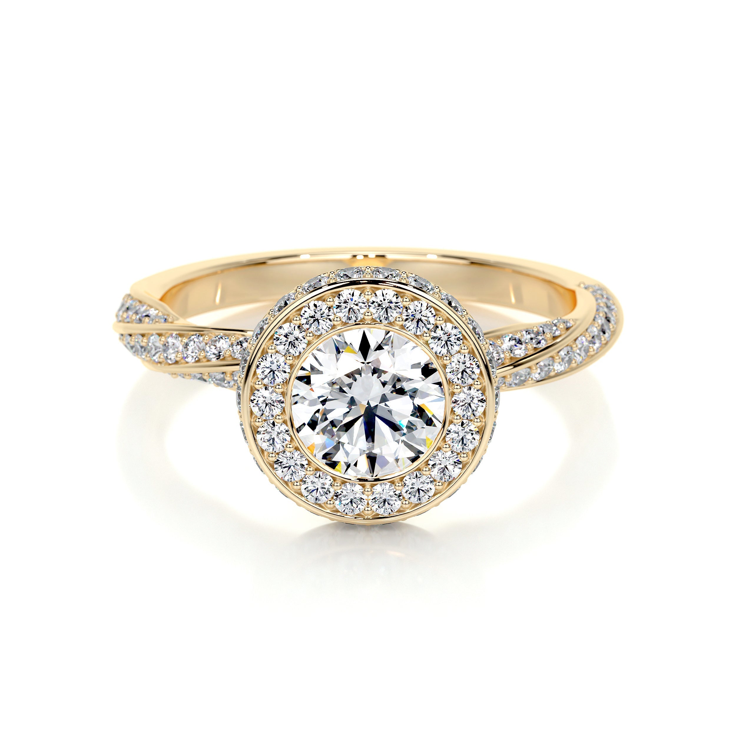 Sarina Lab Grown Diamond Ring -18K Yellow Gold