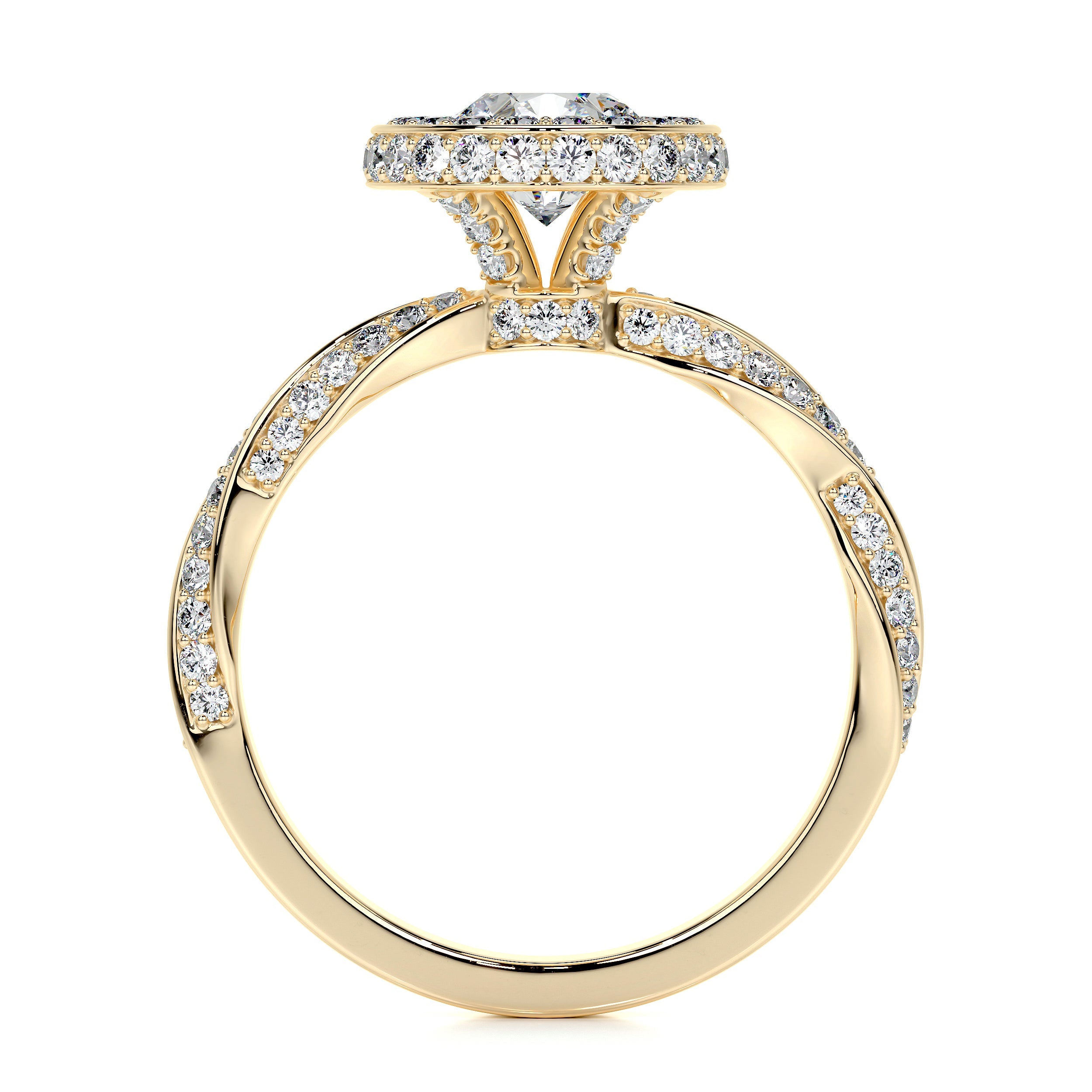 Sarina Lab Grown Diamond Ring -18K Yellow Gold