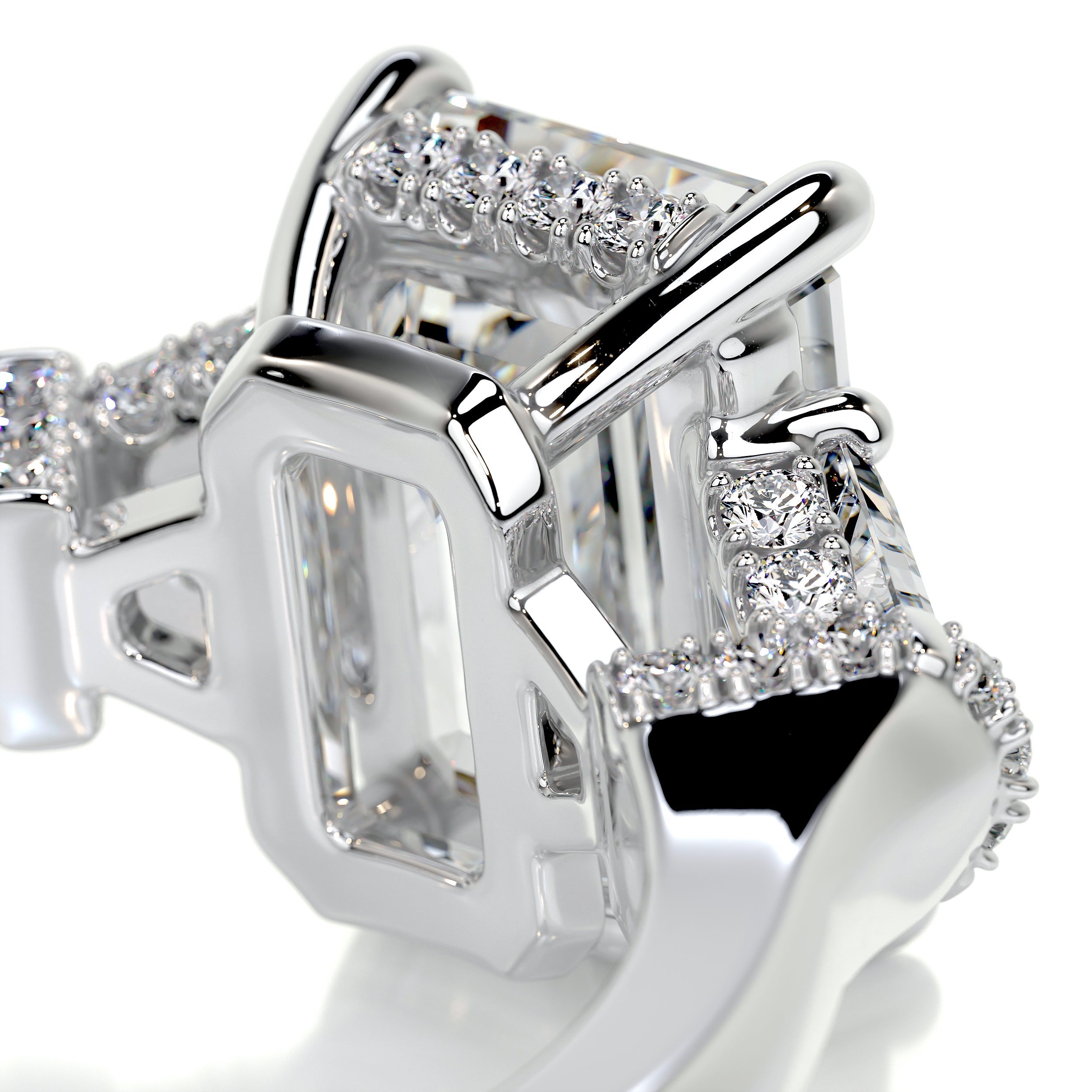 Viola Diamond Engagement Ring -18K White Gold