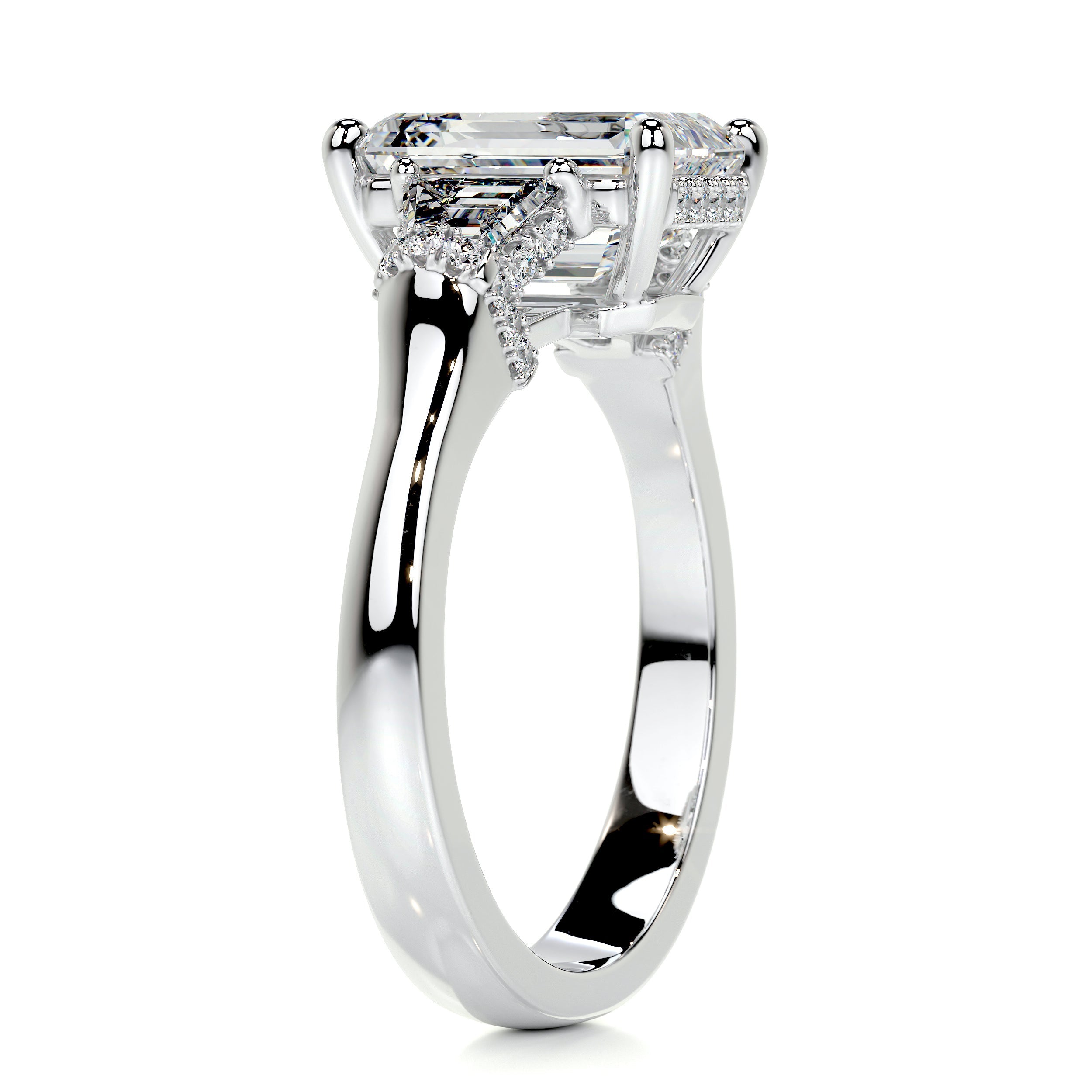 Viola Diamond Engagement Ring -18K White Gold