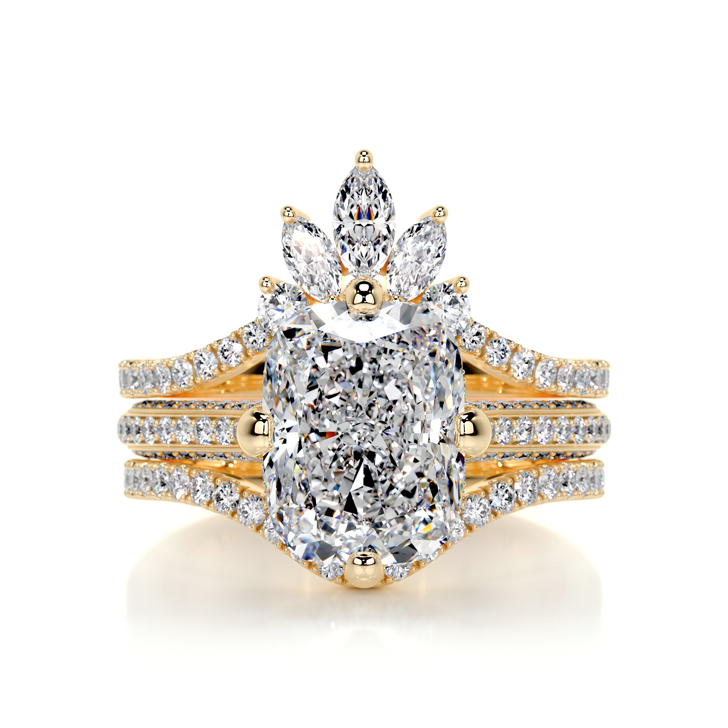 Lauren Diamond Bridal Set -18K Yellow Gold