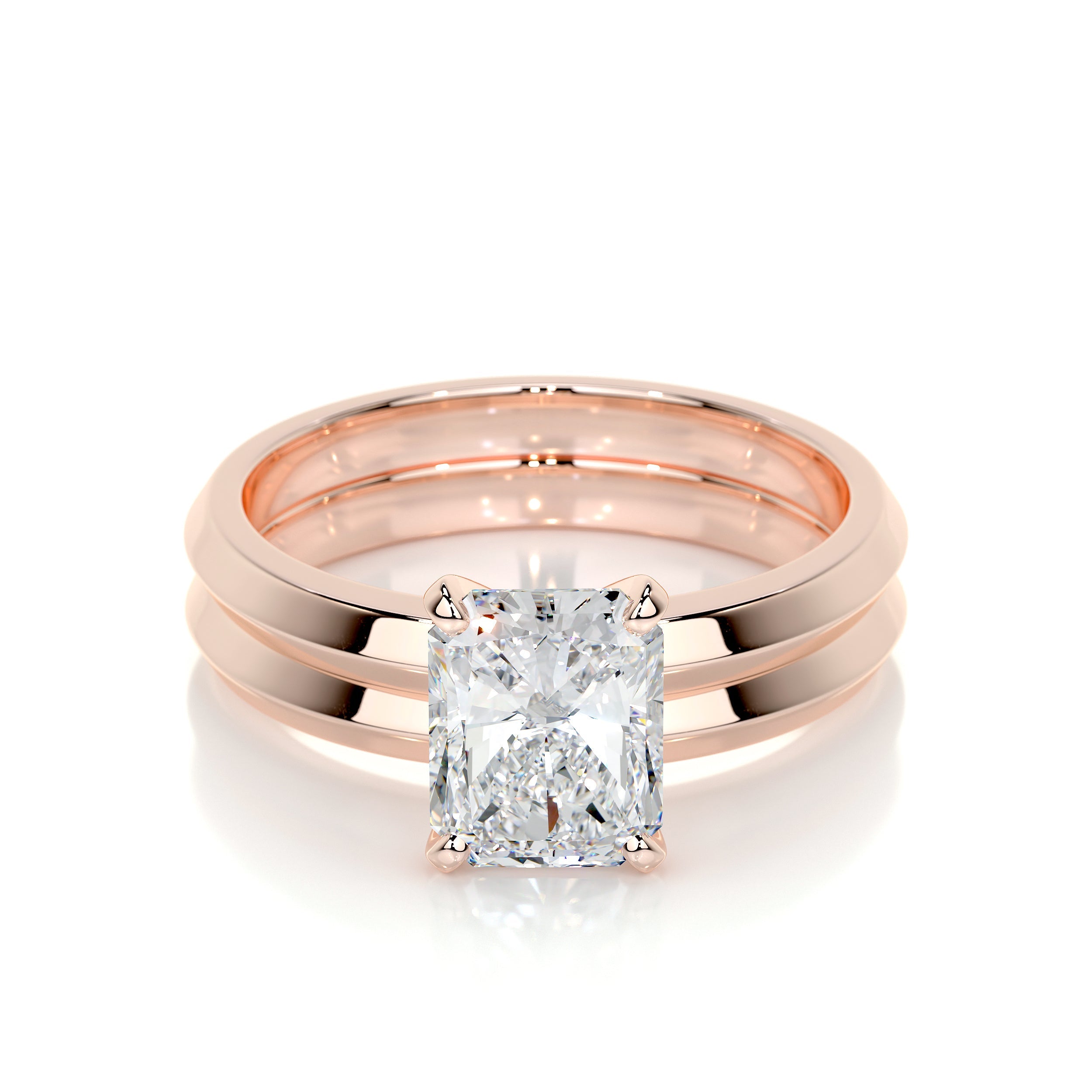 Carolina Lab Grown Diamond Bridal Set (2 Carat) -14K Rose Gold
