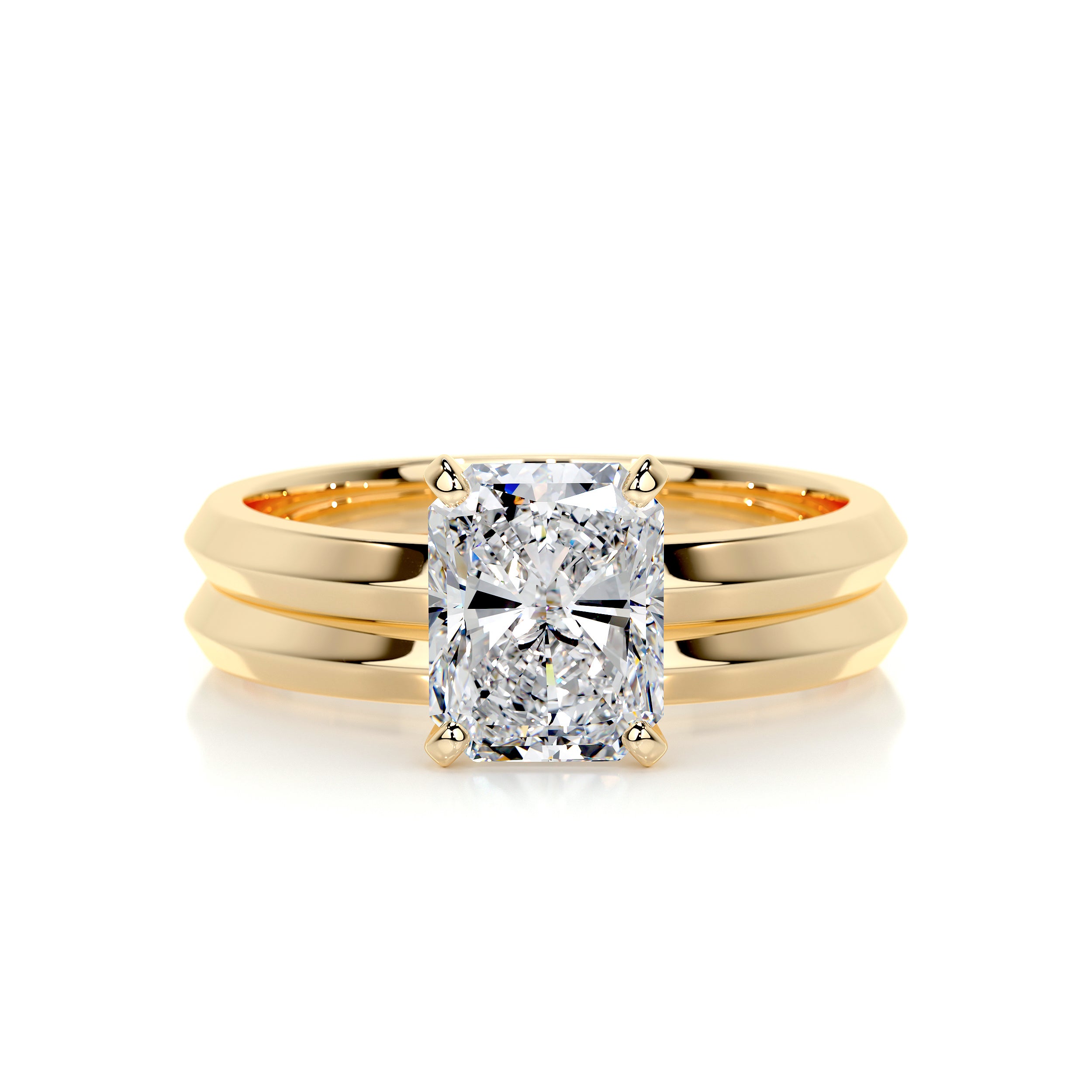Carolina Diamond Bridal Set -18K Yellow Gold