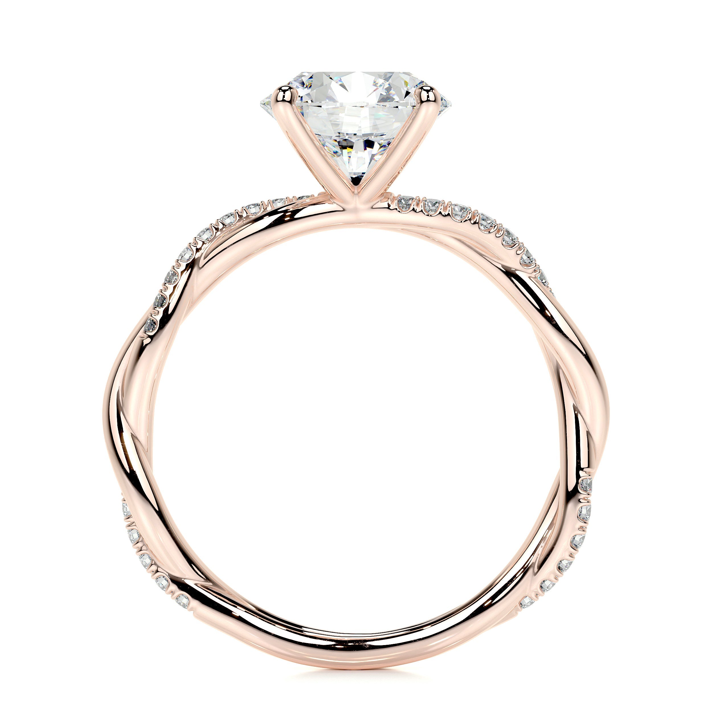 Crystal Lab Grown Diamond Ring (1.8 Carat) -14K Rose Gold