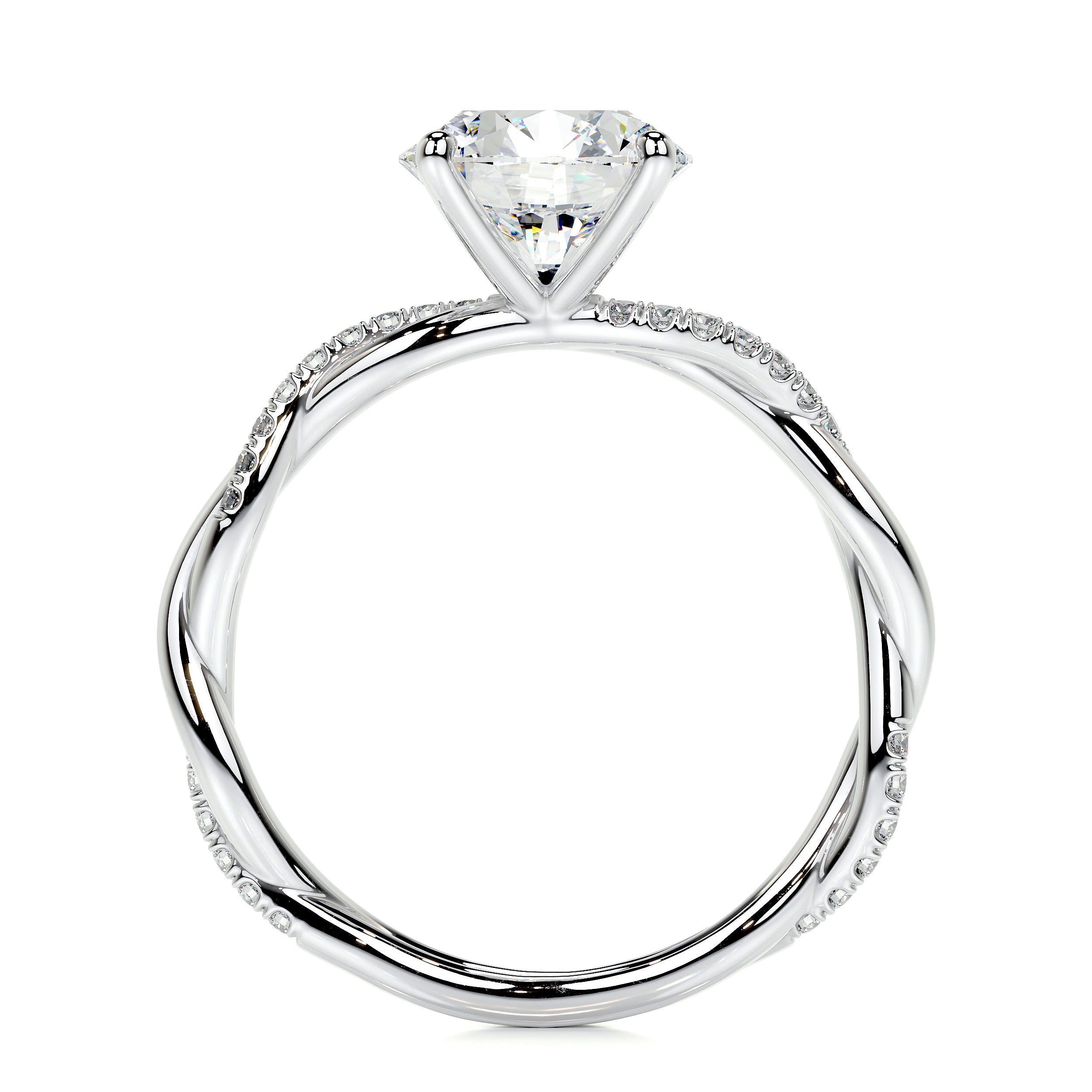 Crystal Lab Grown Diamond Ring   (1.8 Carat) -Platinum