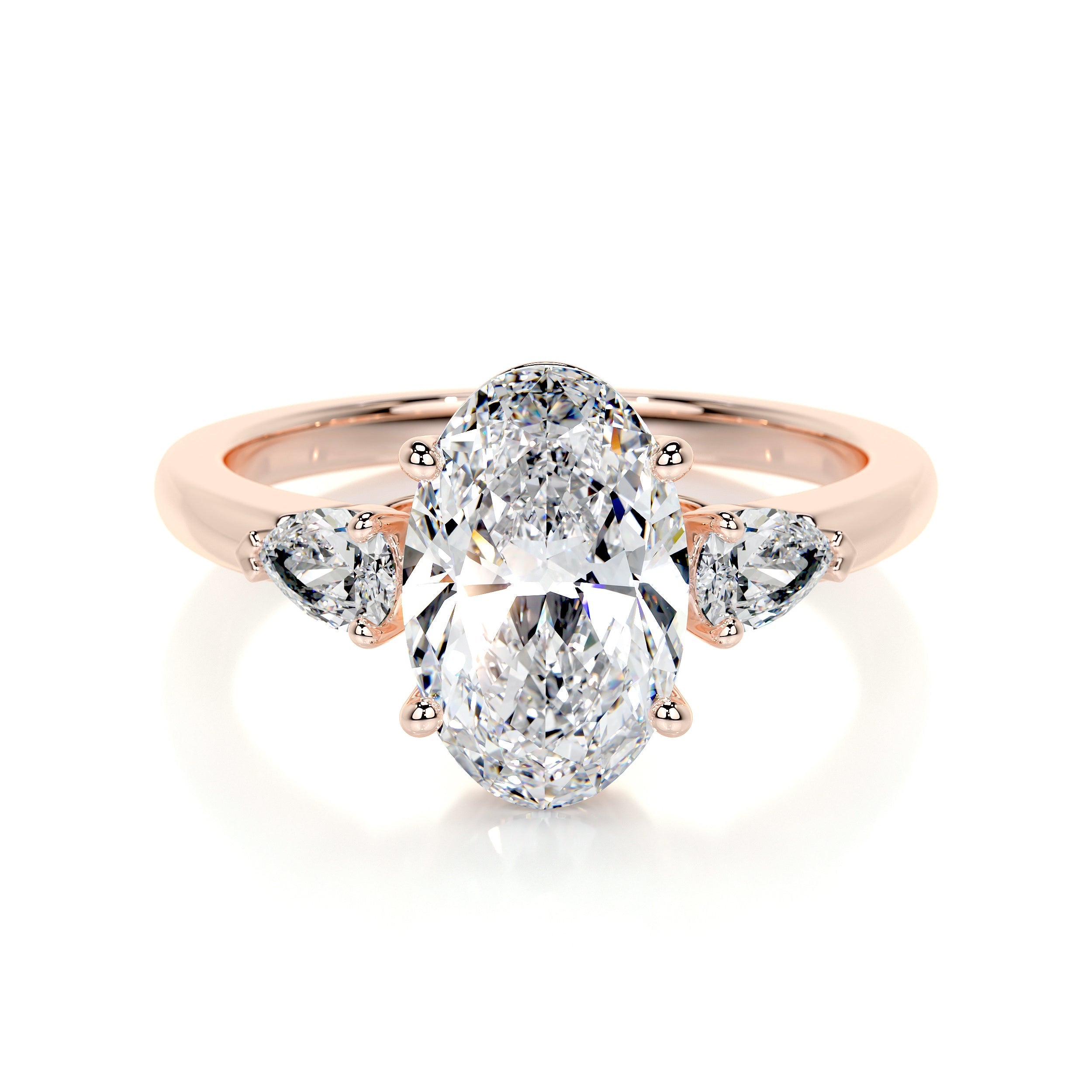 Kamala Lab Grown Diamond Ring (3.3 Carat) -14K Rose Gold