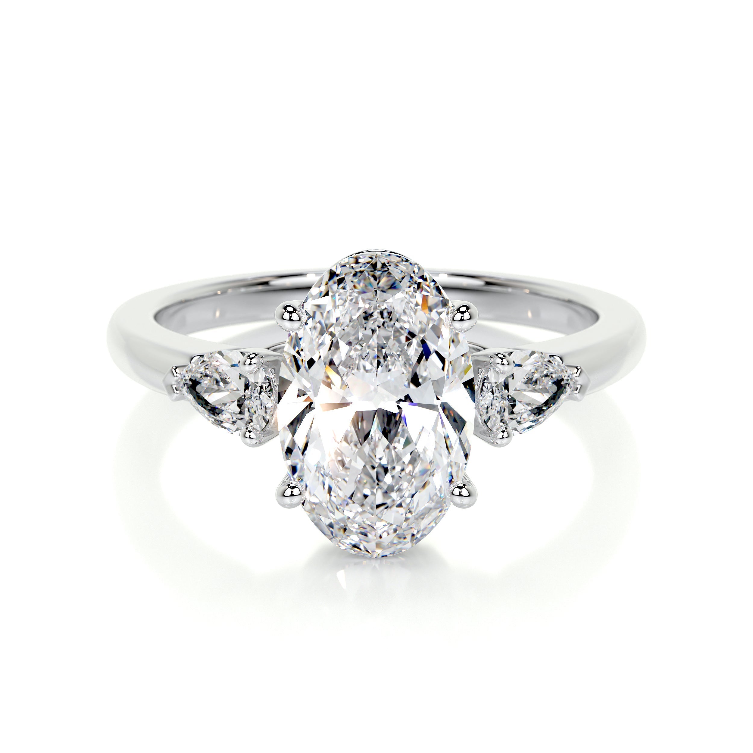 Kamala Lab Grown Diamond Ring   (3.3 Carat) -14K White Gold
