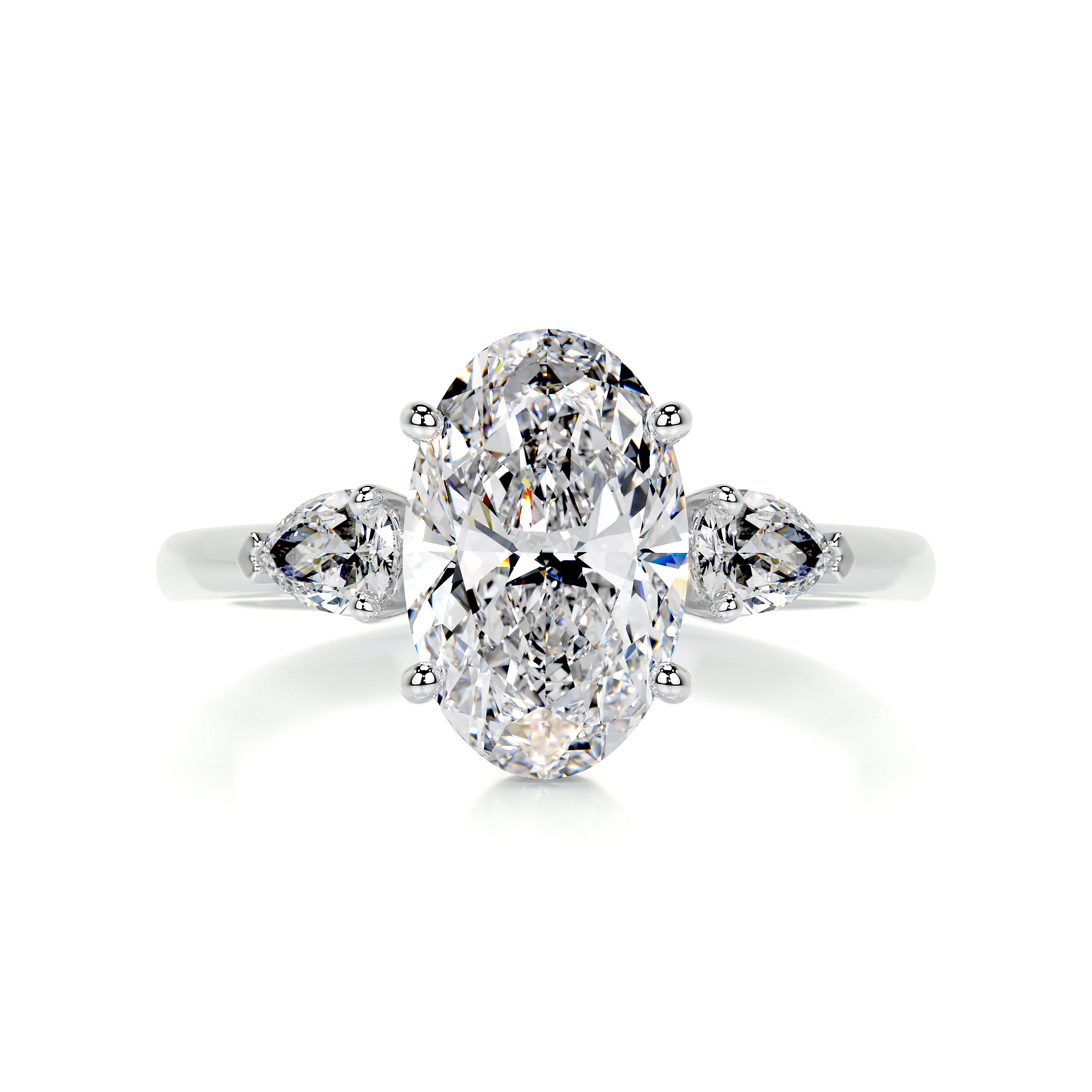 Kamala Diamond Engagement Ring -14K White Gold