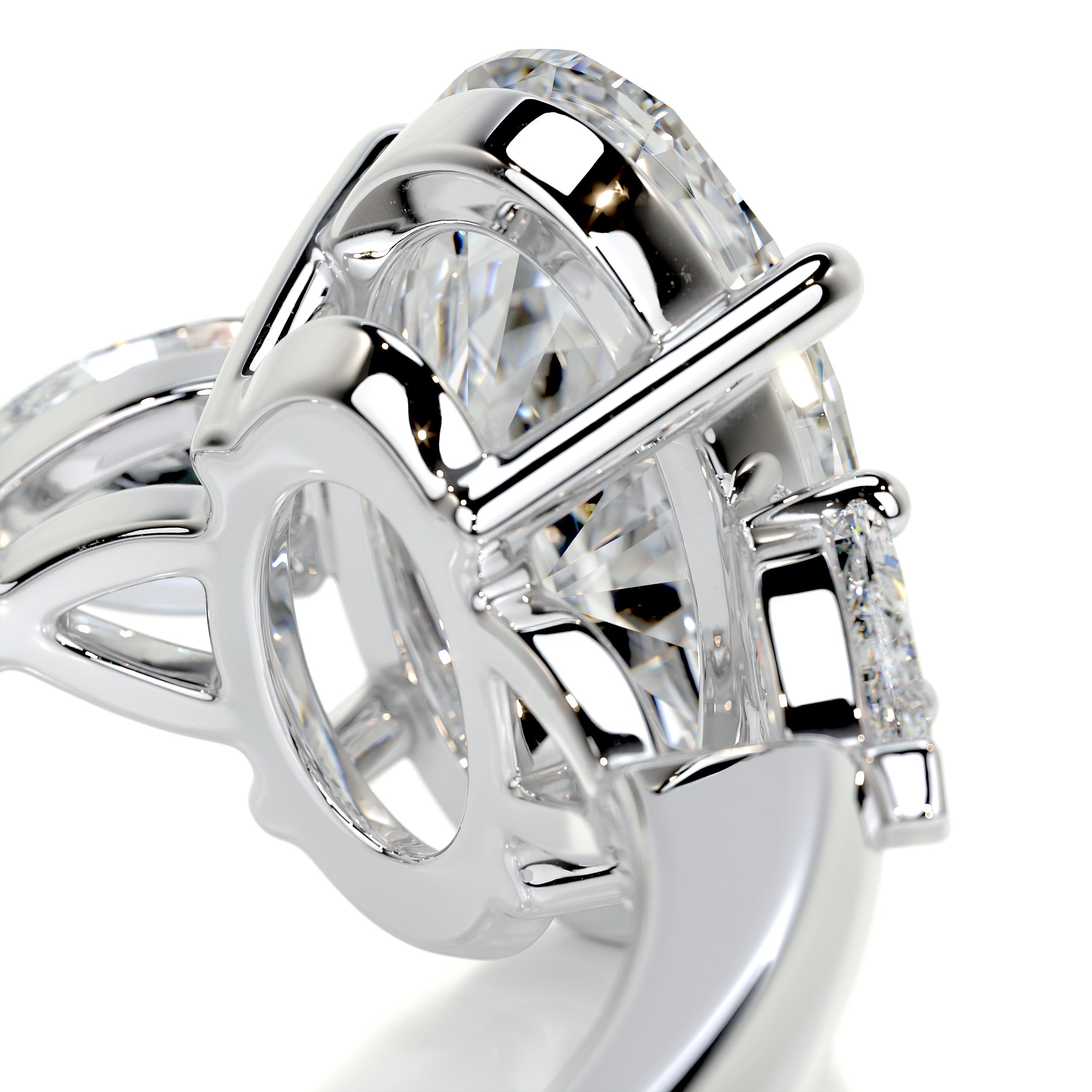 Kamala Diamond Engagement Ring -18K White Gold