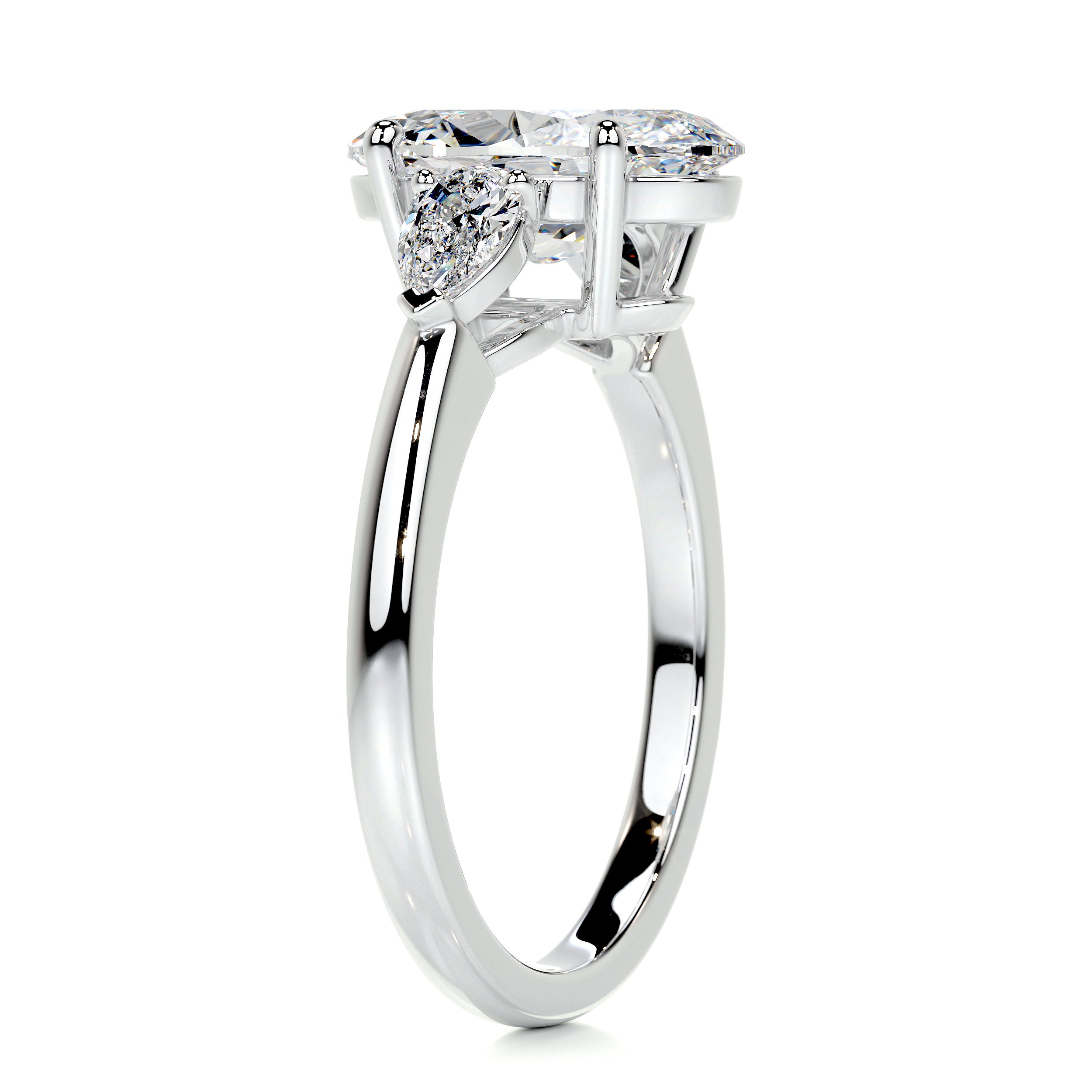 Kamala Diamond Engagement Ring -14K White Gold