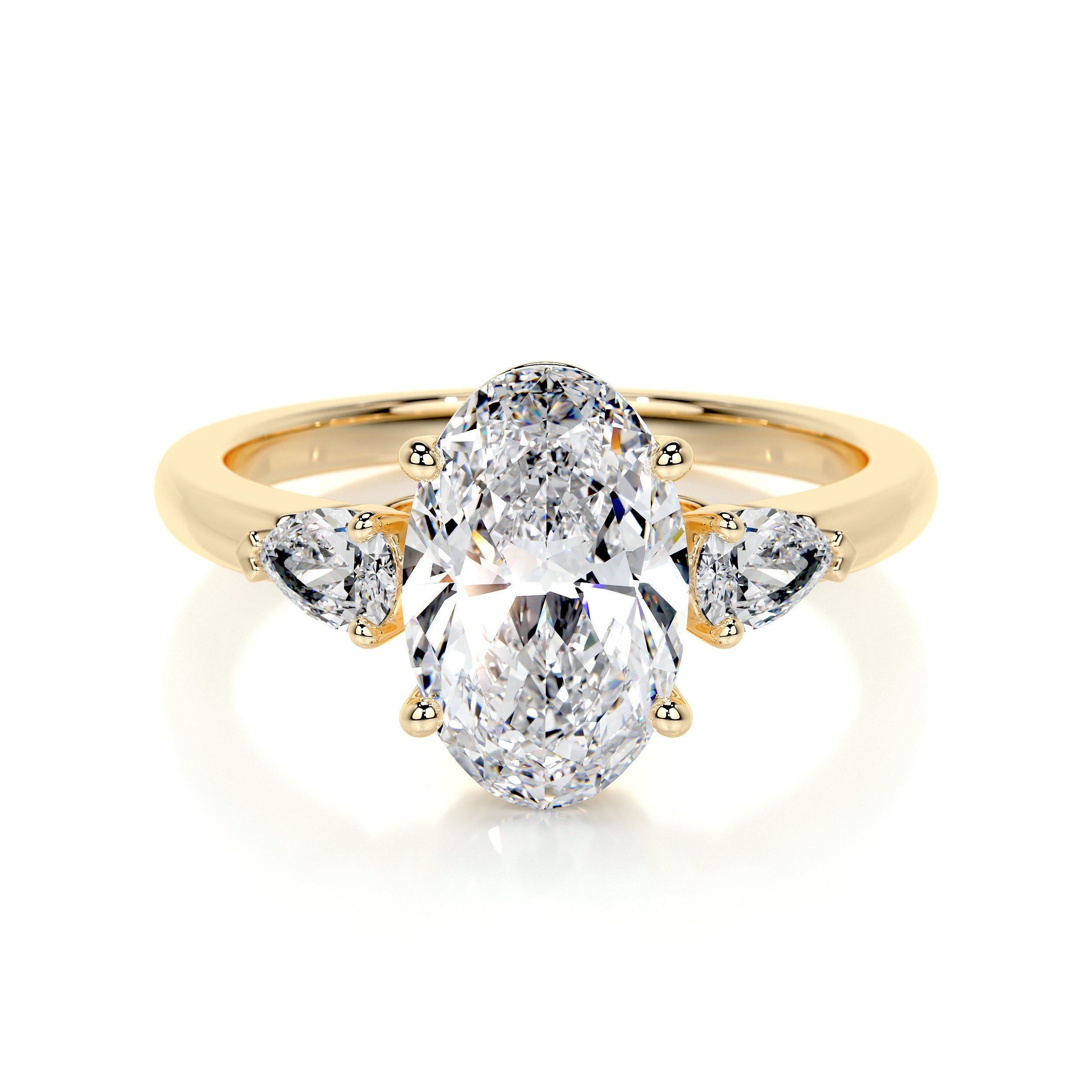 Kamala Lab Grown Diamond Ring (3.3 Carat) -18K Yellow Gold