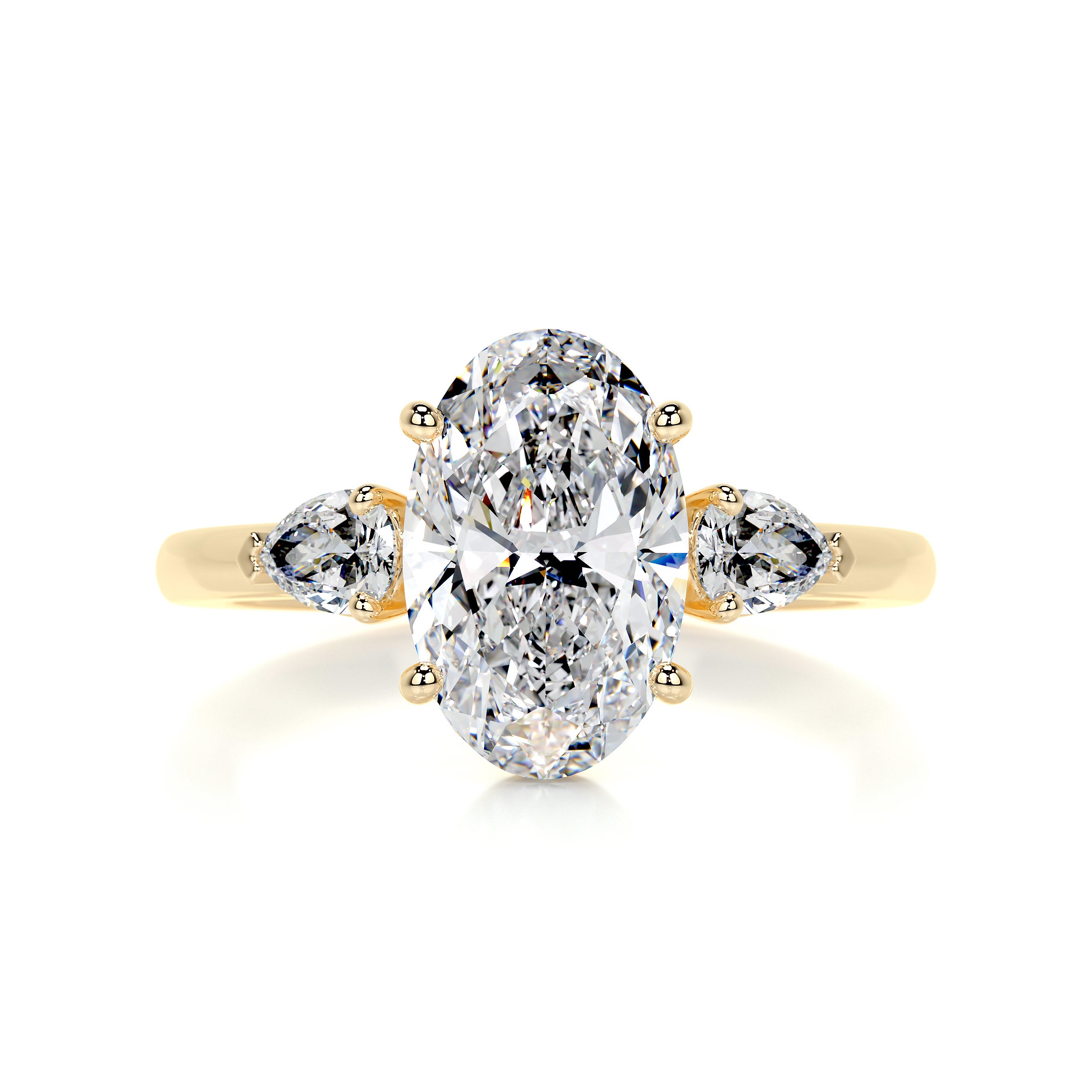 Kamala Diamond Engagement Ring -18K Yellow Gold