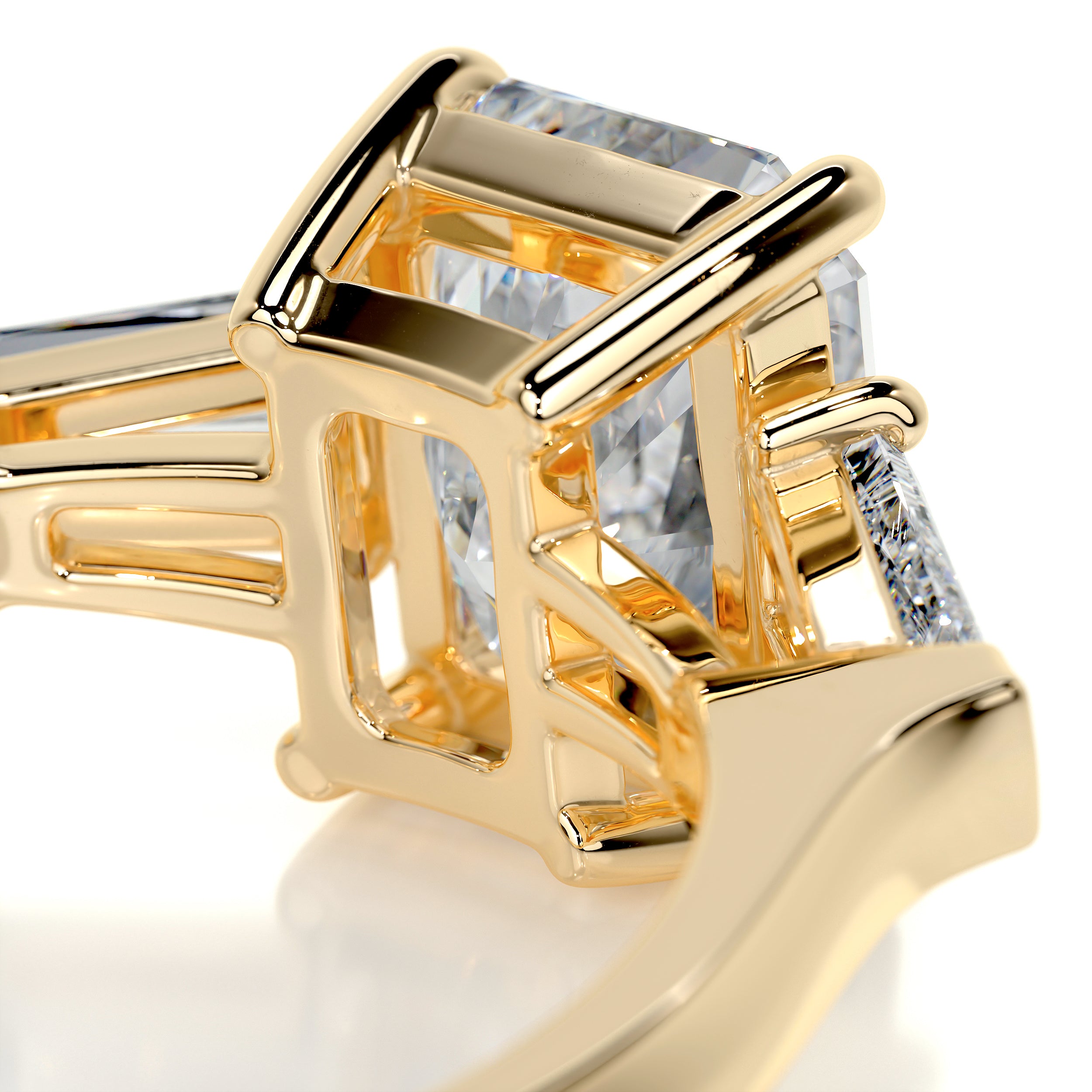 Skylar Diamond Engagement Ring -18K Yellow Gold