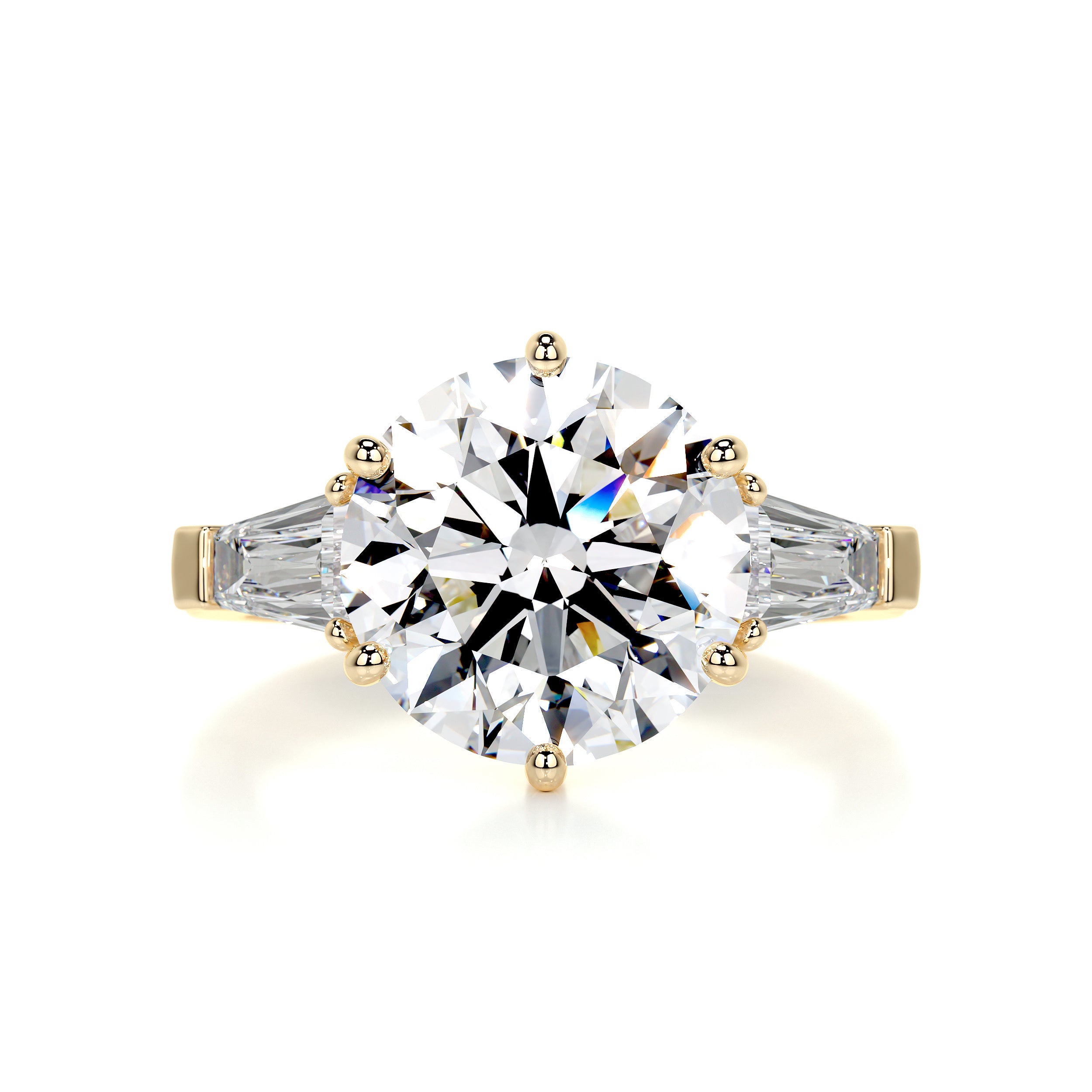 Skylar Diamond Engagement Ring -18K Yellow Gold