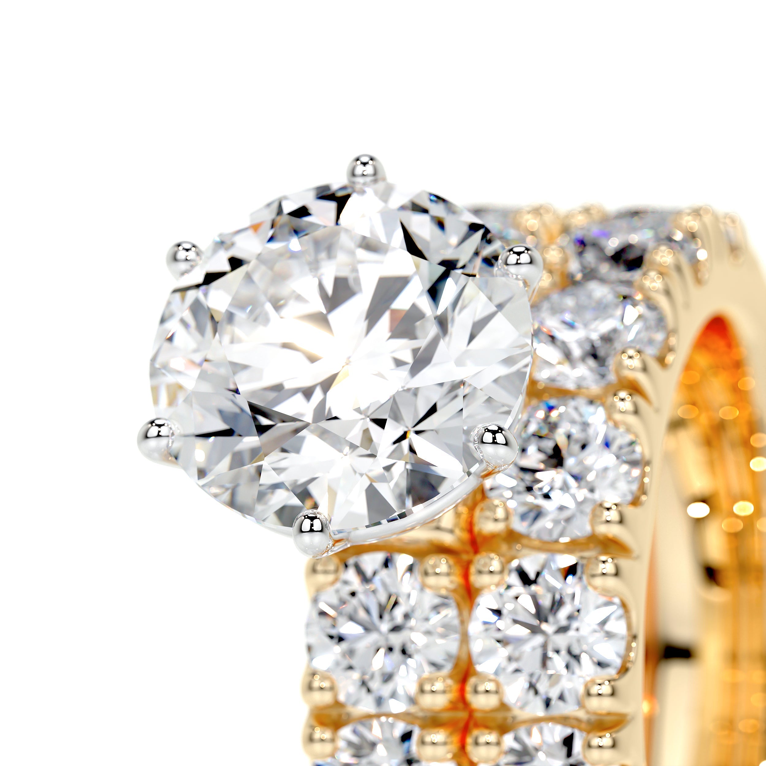 Destiny Lab Grown Diamond Bridal Set   (6 Carat) -18K Yellow Gold