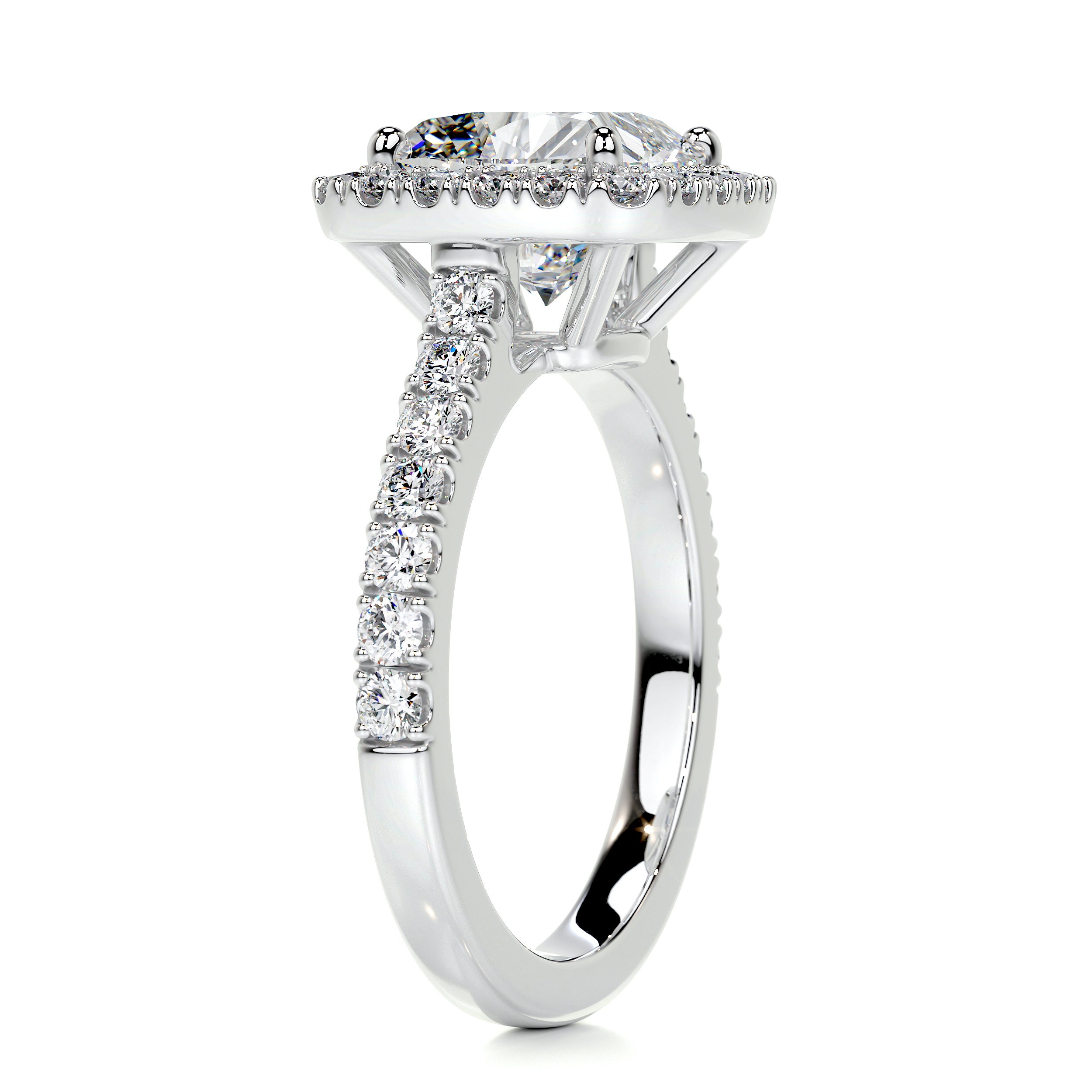 Celeste Diamond Engagement Ring -18K White Gold