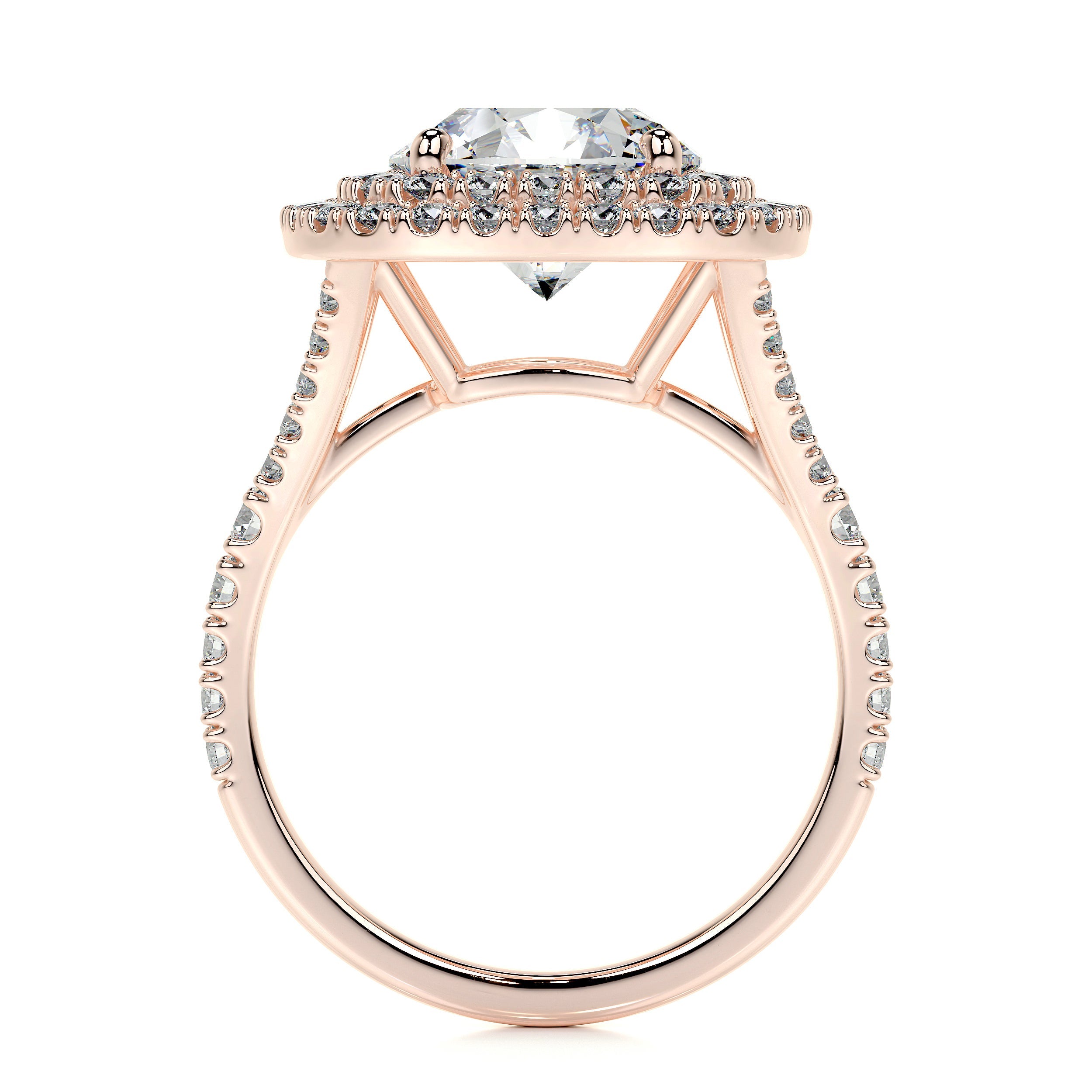 Angela Lab Grown Diamond Ring (3 Carat) -14K Rose Gold