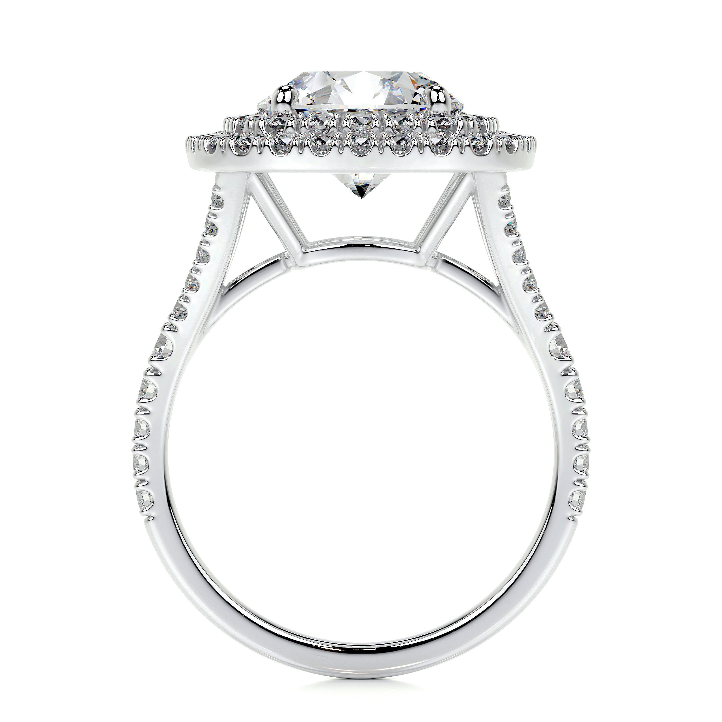 Angela Lab Grown Diamond Ring   (3 Carat) -18K White Gold