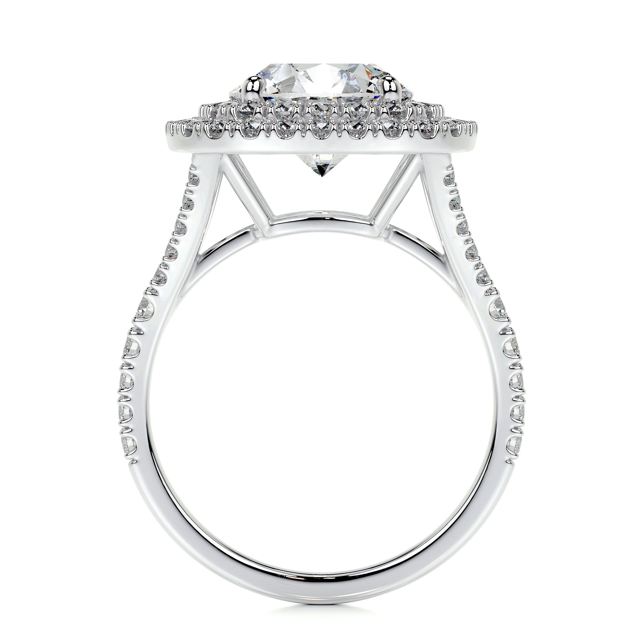 Angela Lab Grown Diamond Ring (3 Carat) -14K White Gold