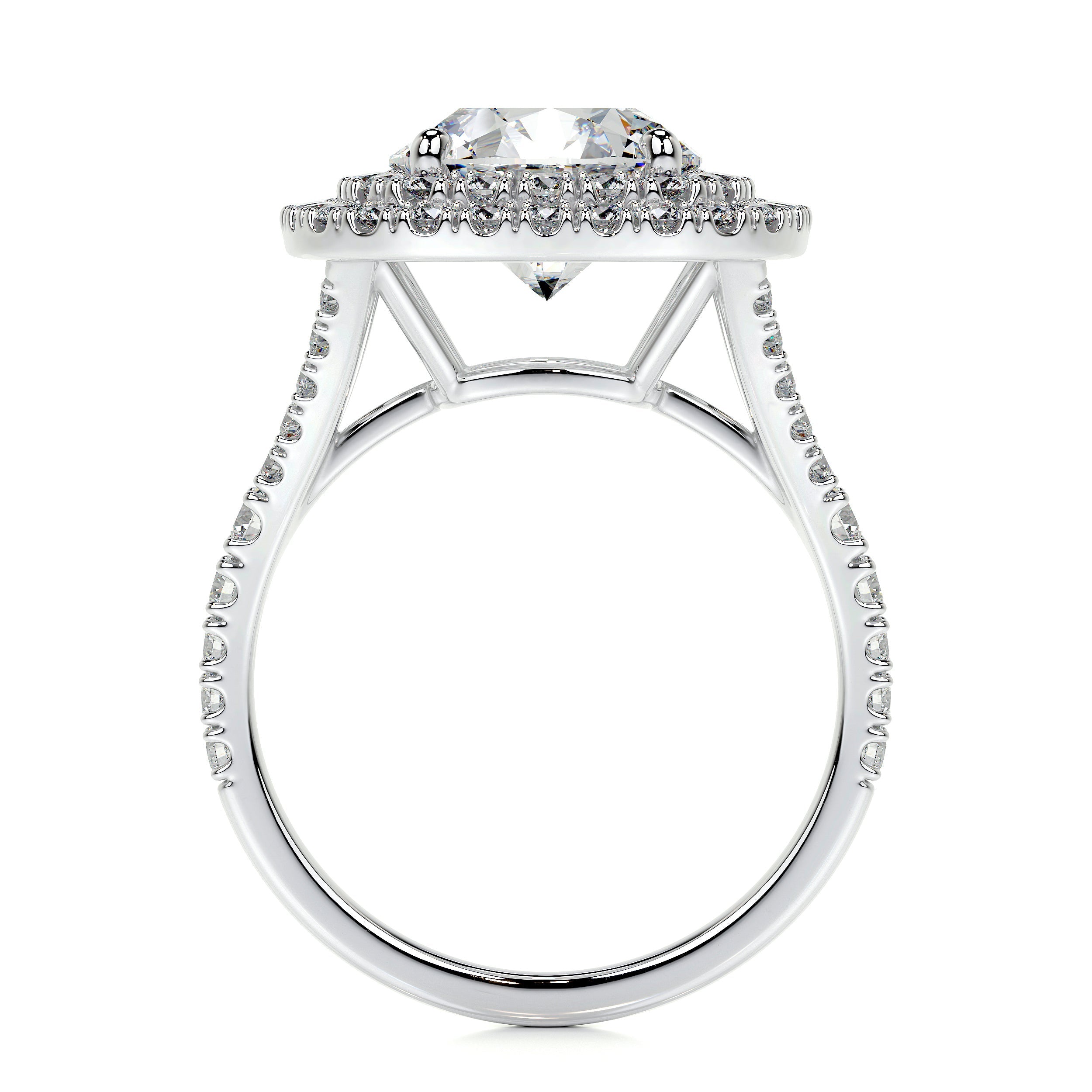 Angela Lab Grown Diamond Ring   (3 Carat) -14K White Gold