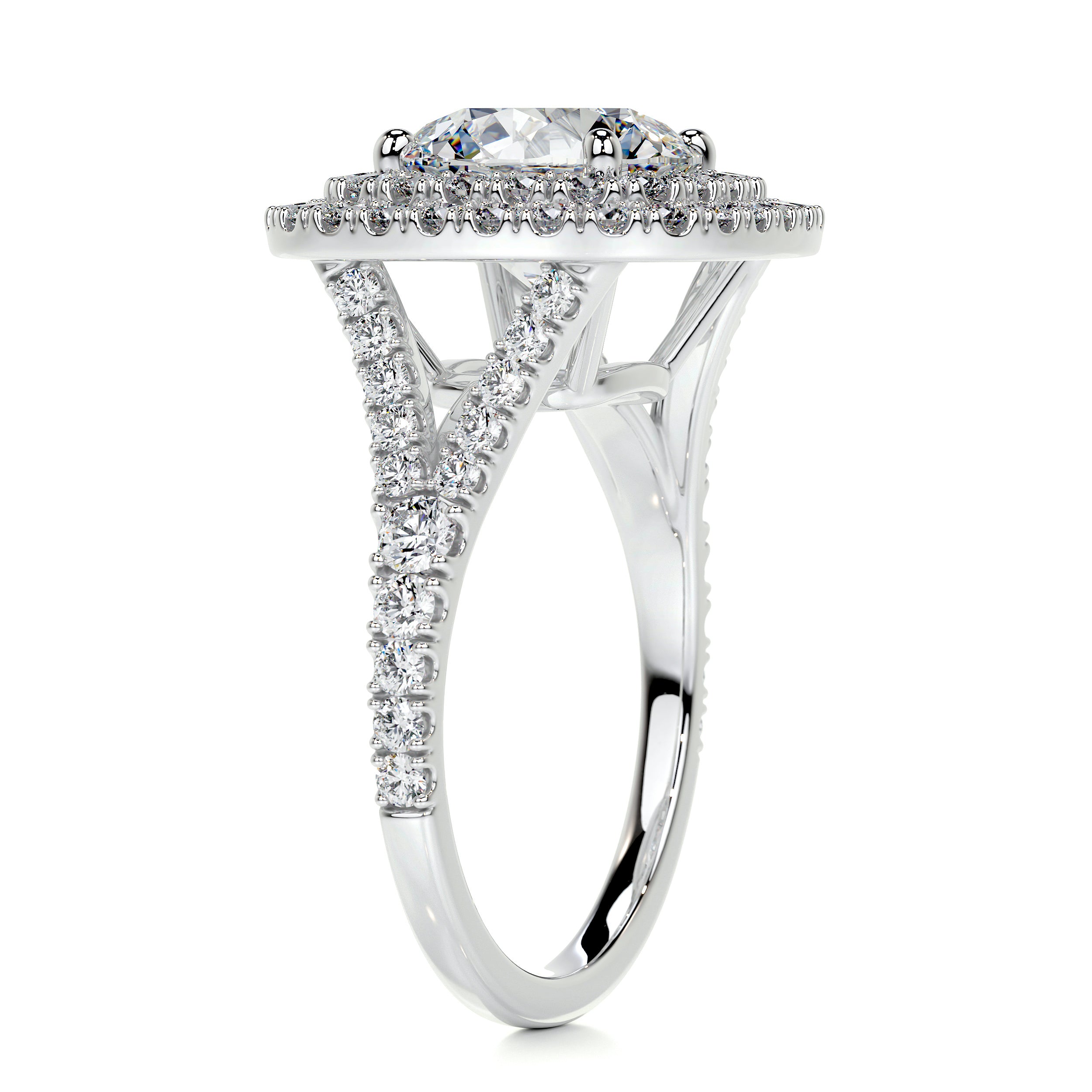 Angela Diamond Engagement Ring -14K White Gold