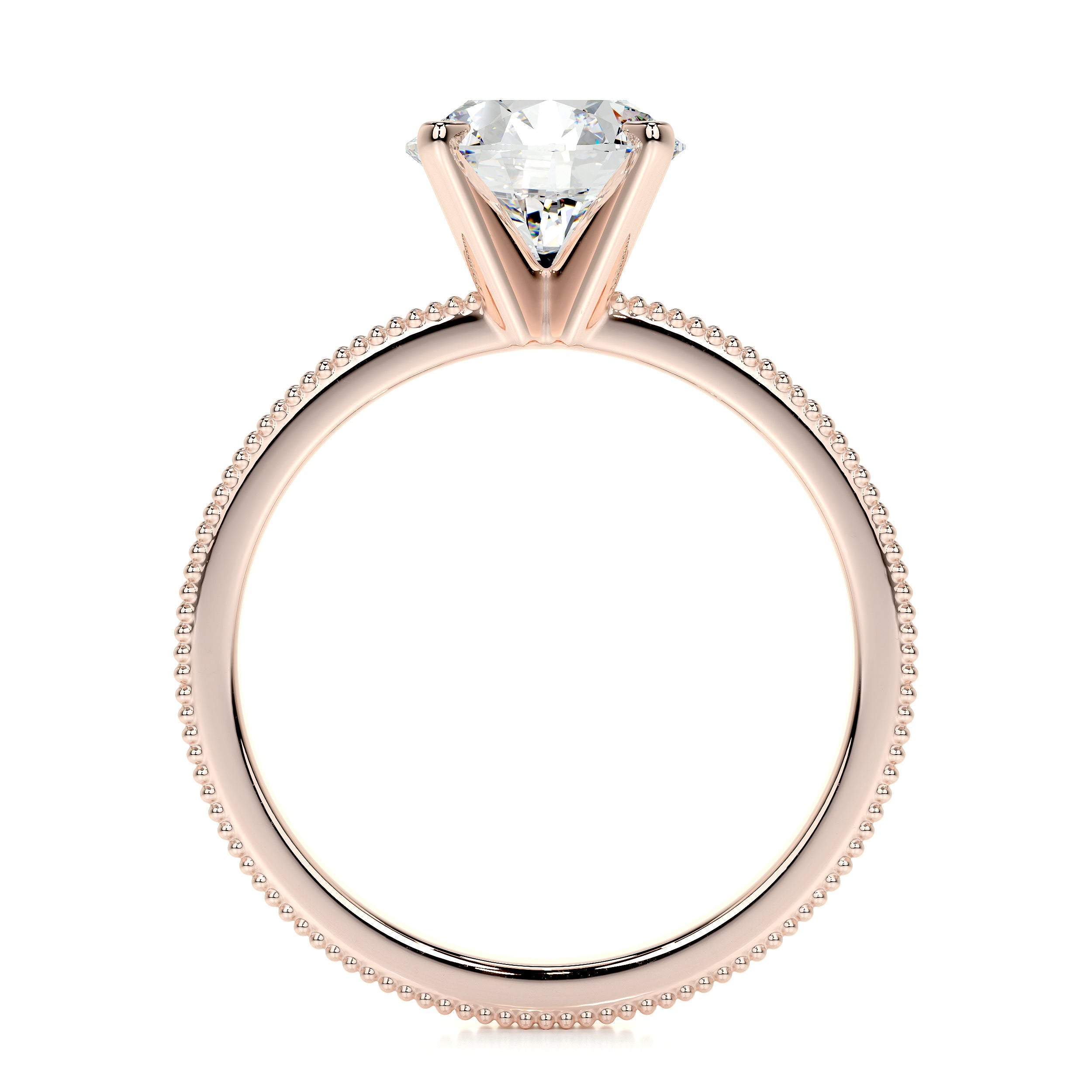 Charlie Lab Grown Diamond Ring   (2 Carat) -14K Rose Gold