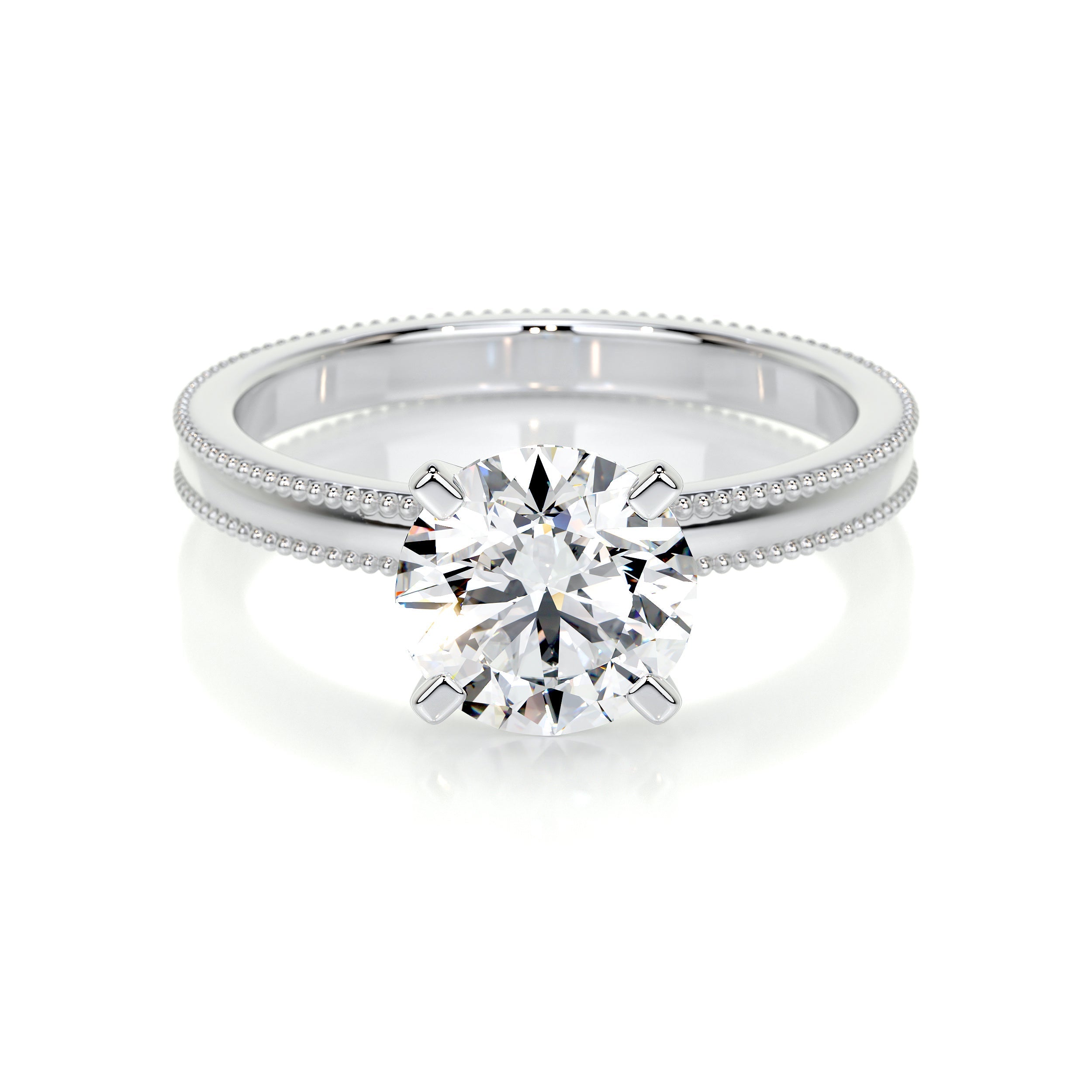 Charlie Lab Grown Diamond Ring   (2 Carat) -14K White Gold