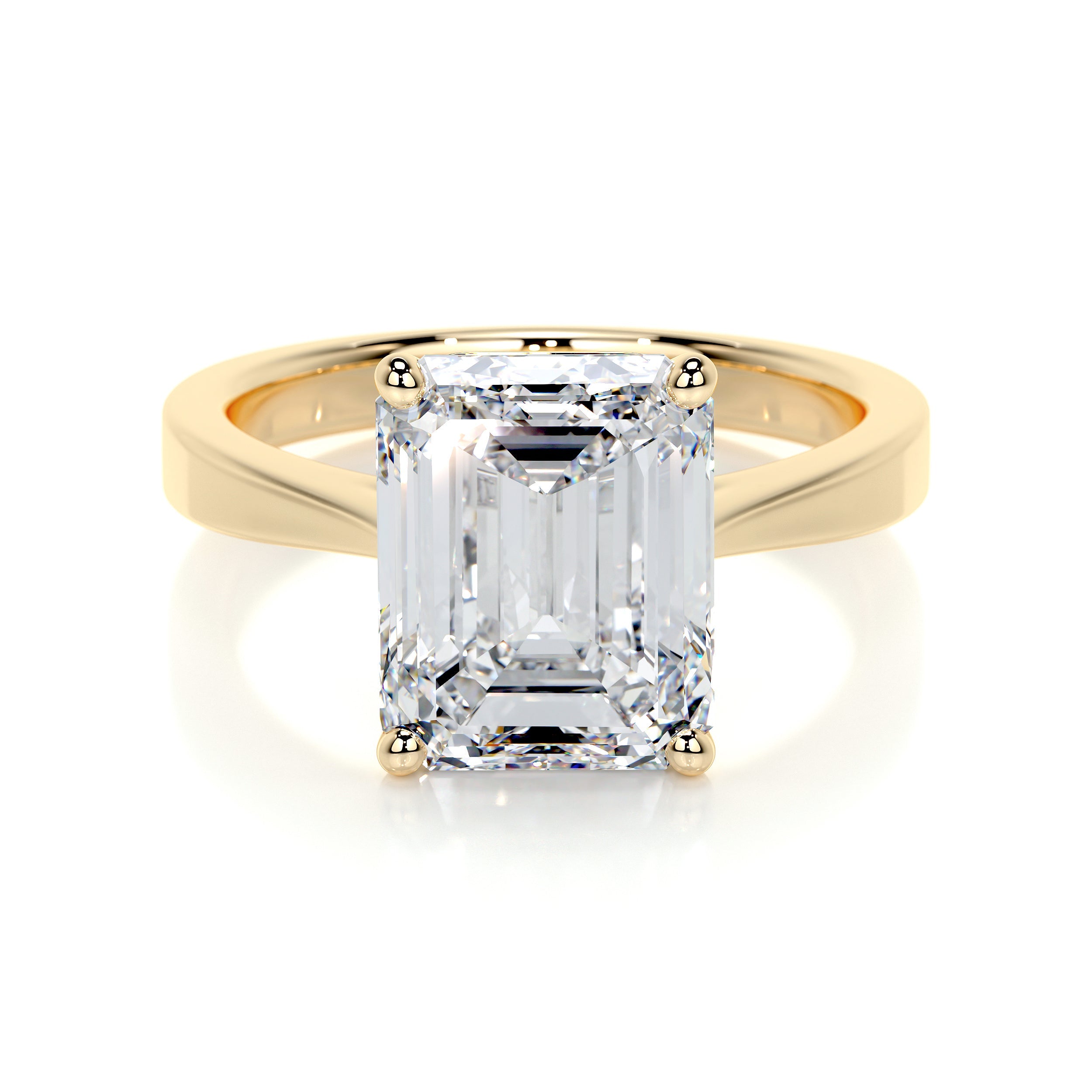 Mariana Lab Grown Diamond Ring   (4 Carat) -18K Yellow Gold